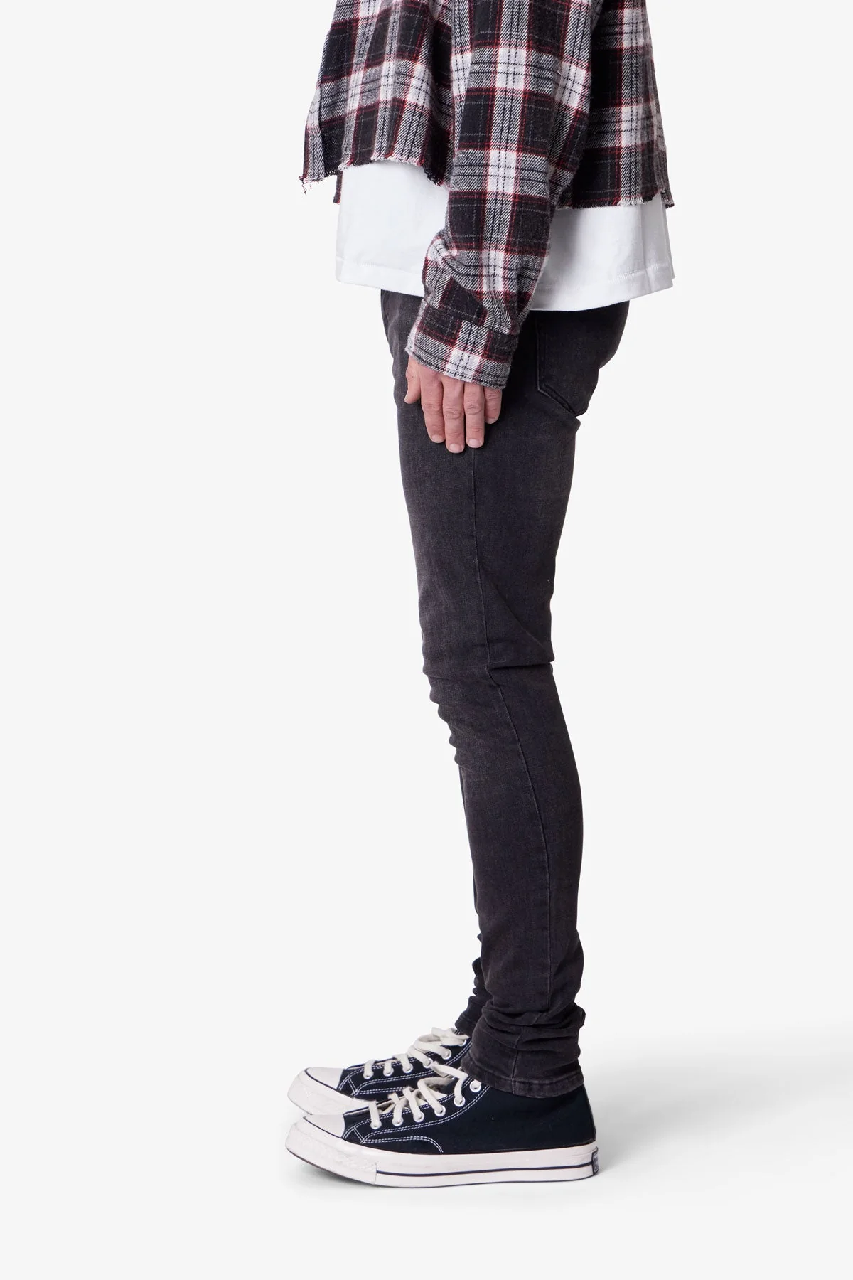 Skinny Denim - Stone Wash Black - Image 4