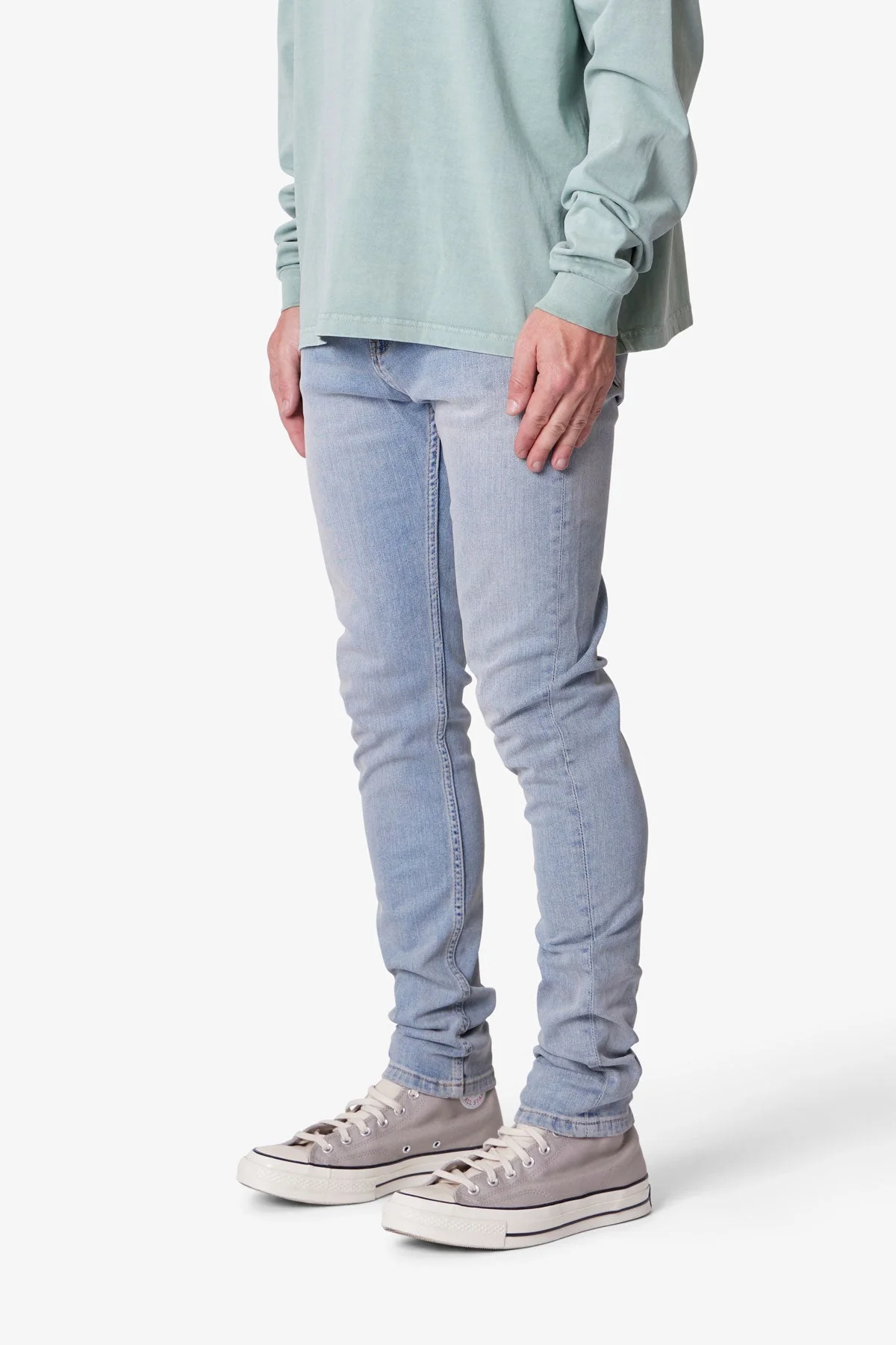 Skinny Denim - Light Sand Washed Blue - Image 3