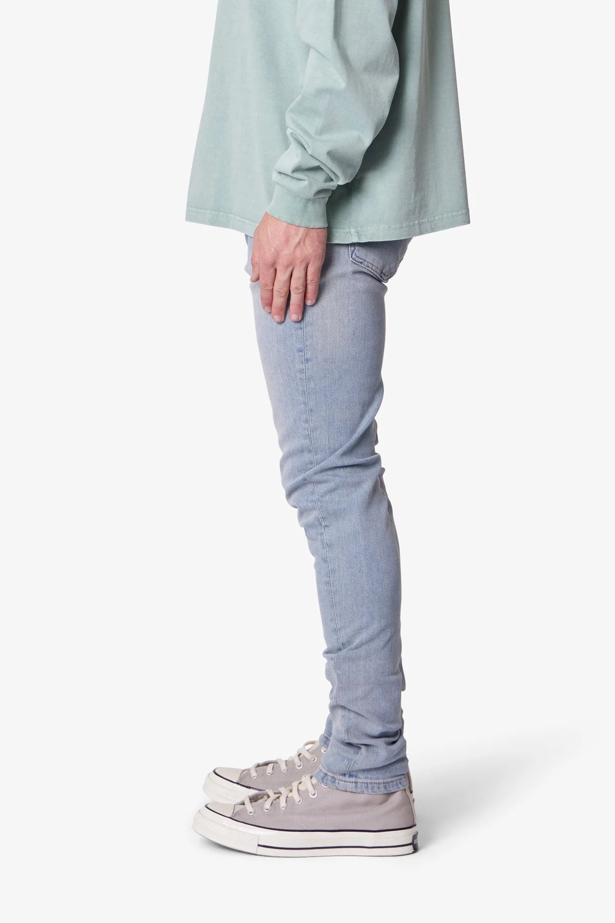 Skinny Denim - Light Sand Washed Blue - Image 4