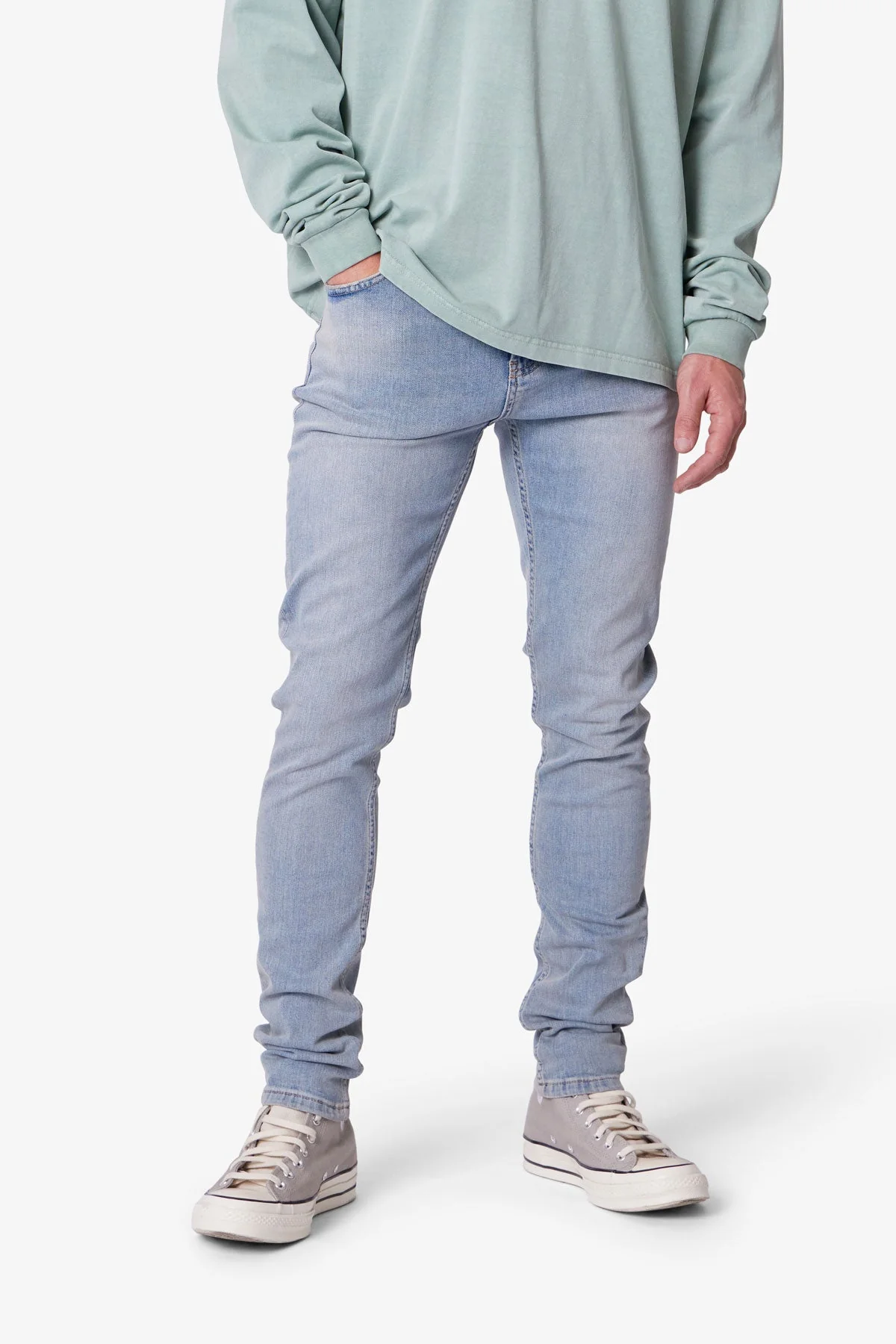 Skinny Denim - Light Sand Washed Blue - Image 6