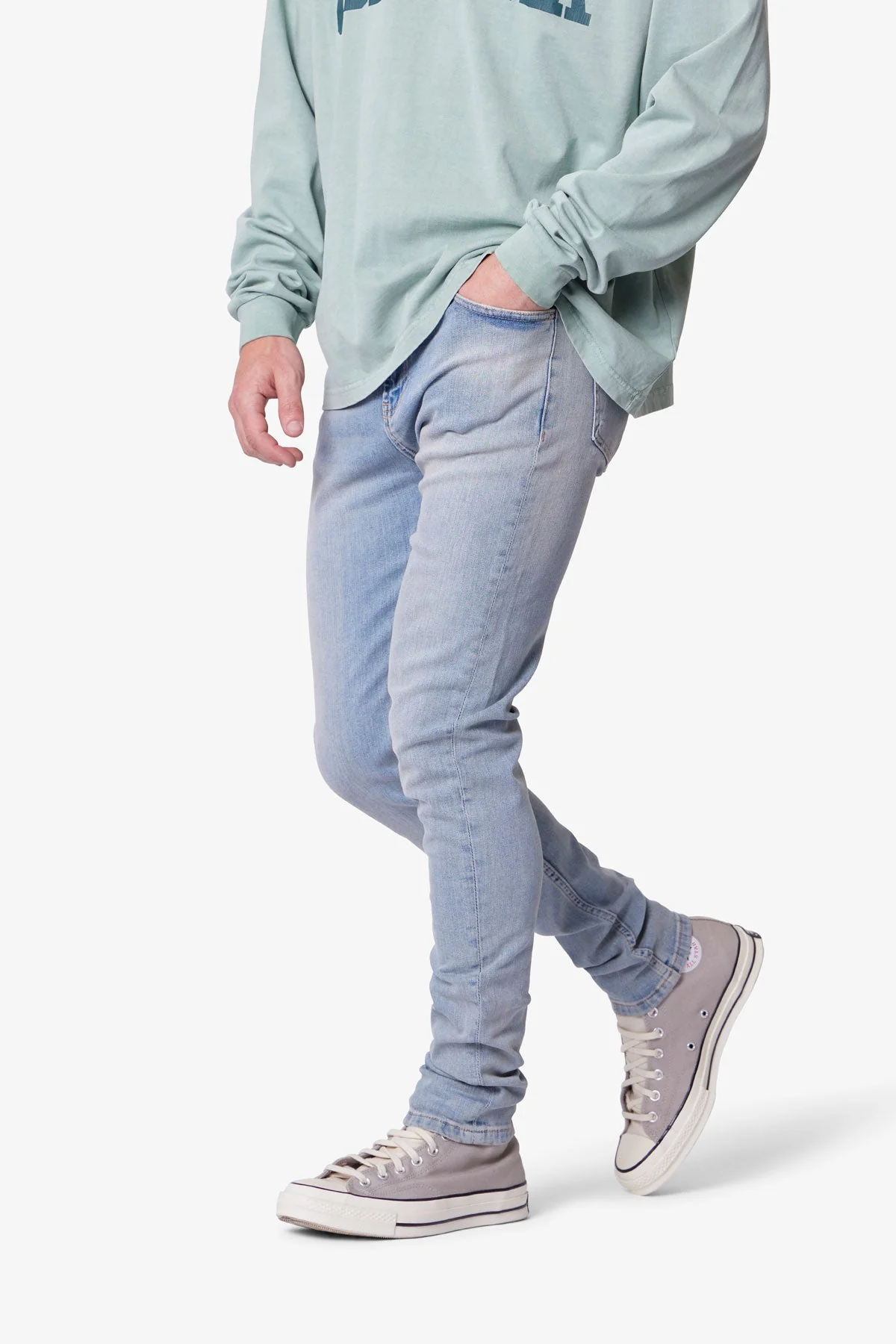 Skinny Denim - Light Sand Washed Blue - Image 7