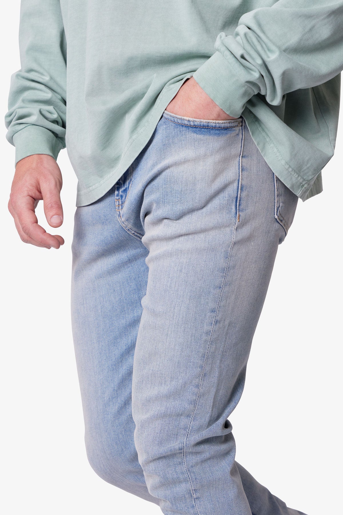 Skinny Denim - Light Sand Washed Blue - Image 8
