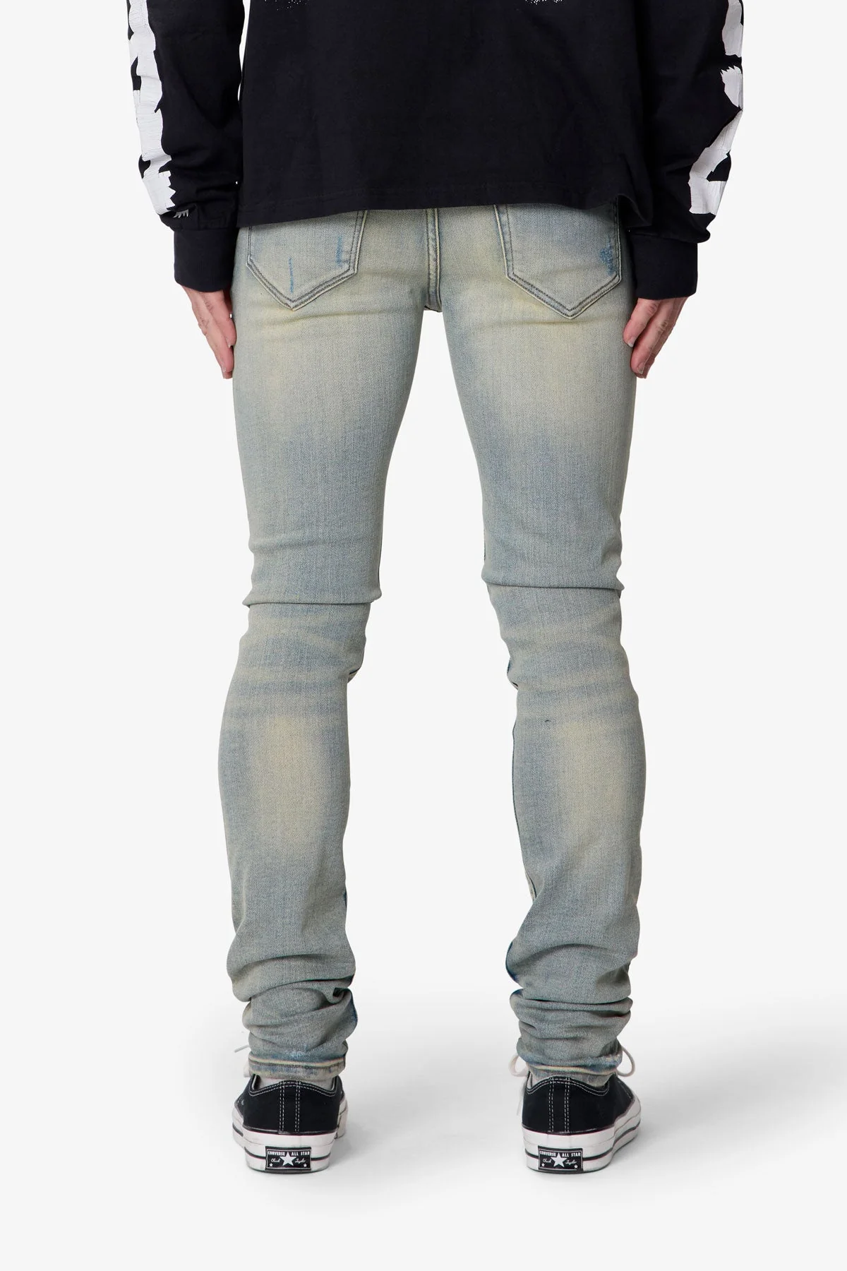 Skinny Distressed Denim - Vintage Blue - Image 5