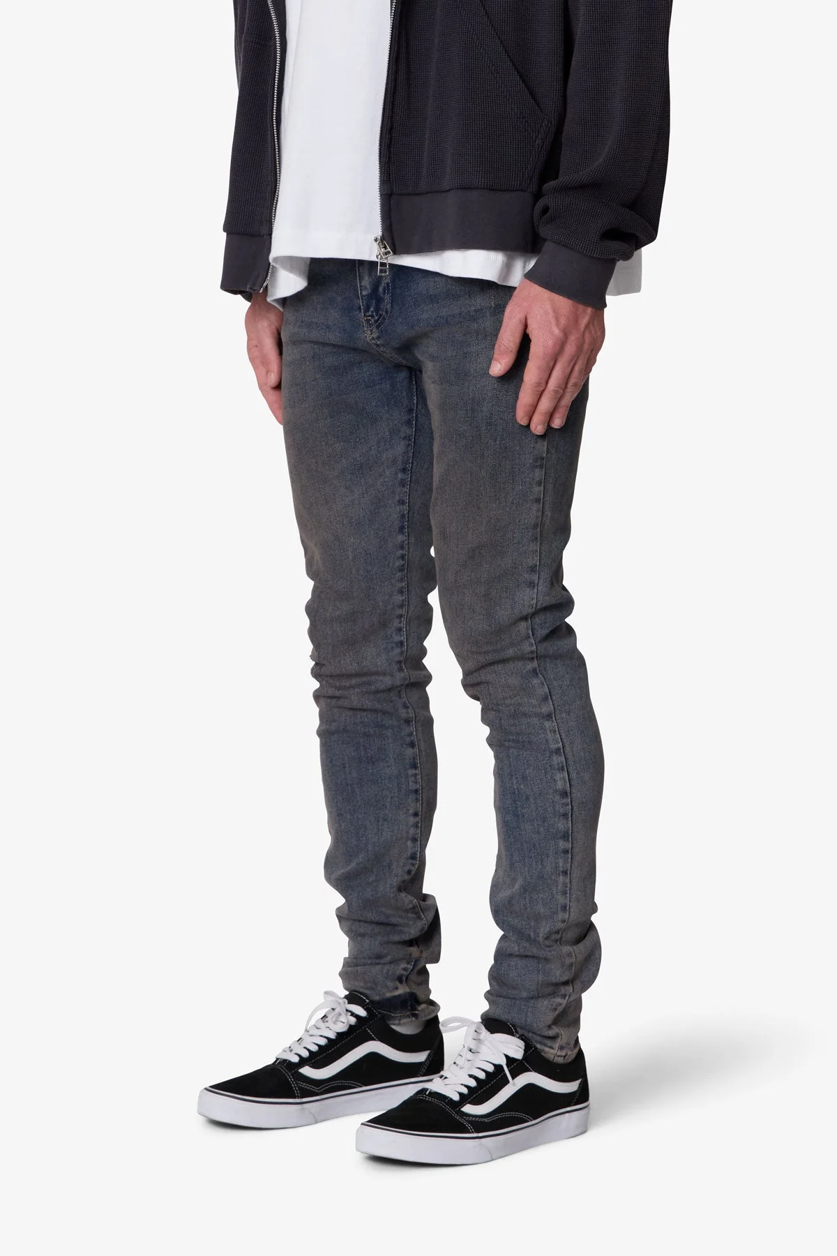 Skinny Oil Denim - Medium Blue - Image 3