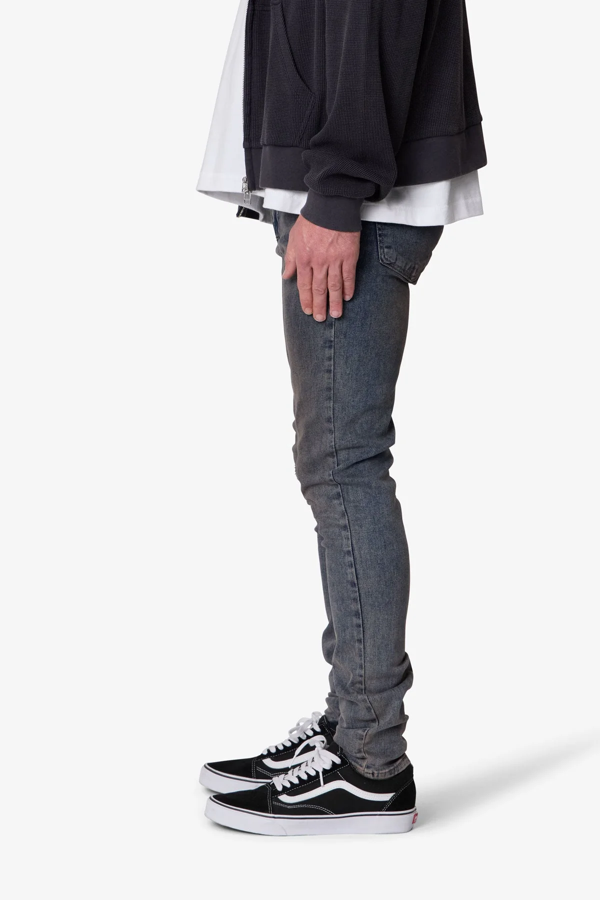 Skinny Oil Denim - Medium Blue - Image 4