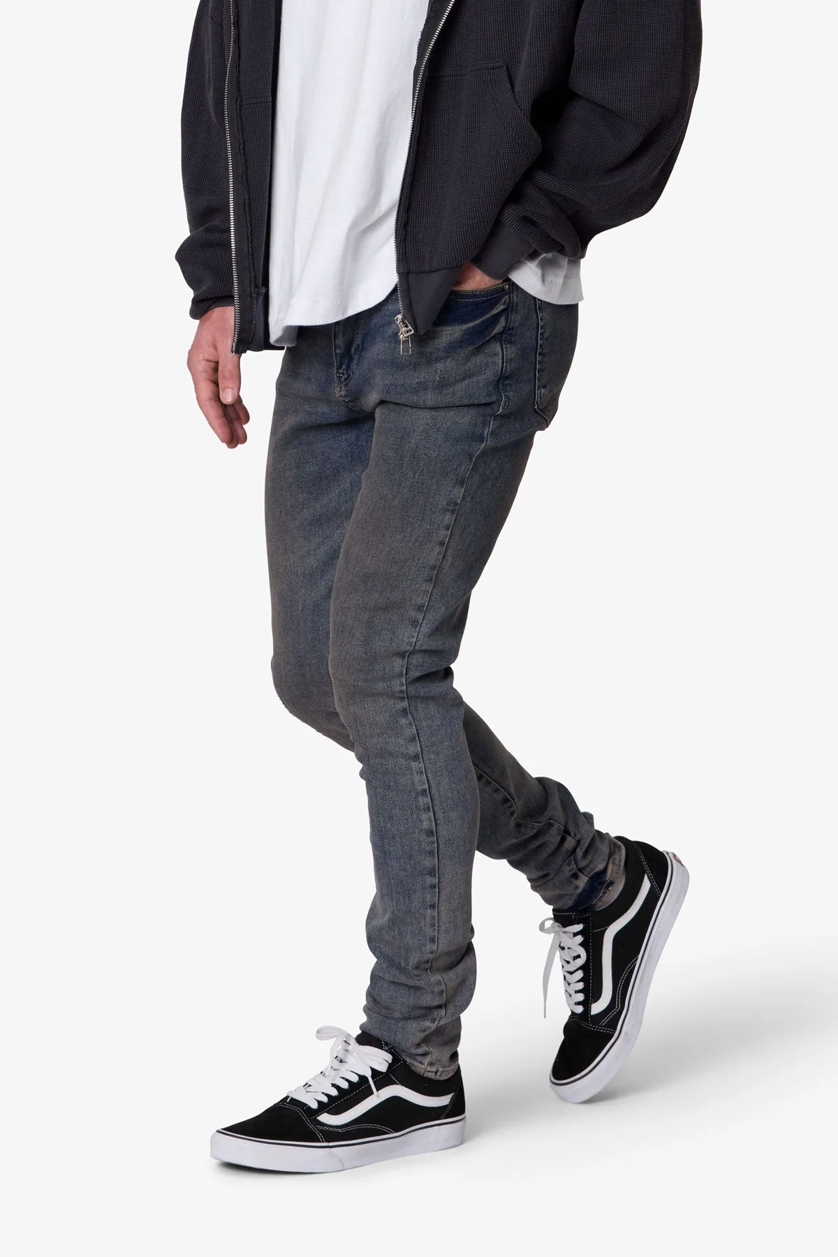 Skinny Oil Denim - Medium Blue - Image 6