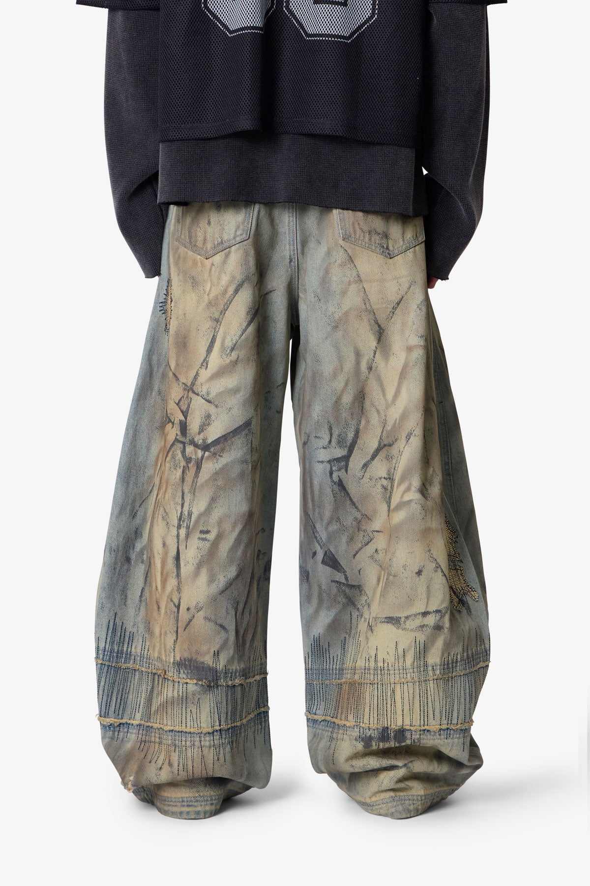 Stitched Barrel Denim - Vintage Blue - Image 4