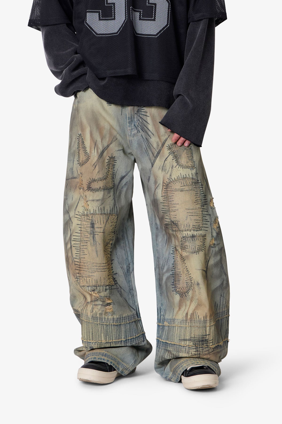 Stitched Barrel Denim - Vintage Blue - Image 5