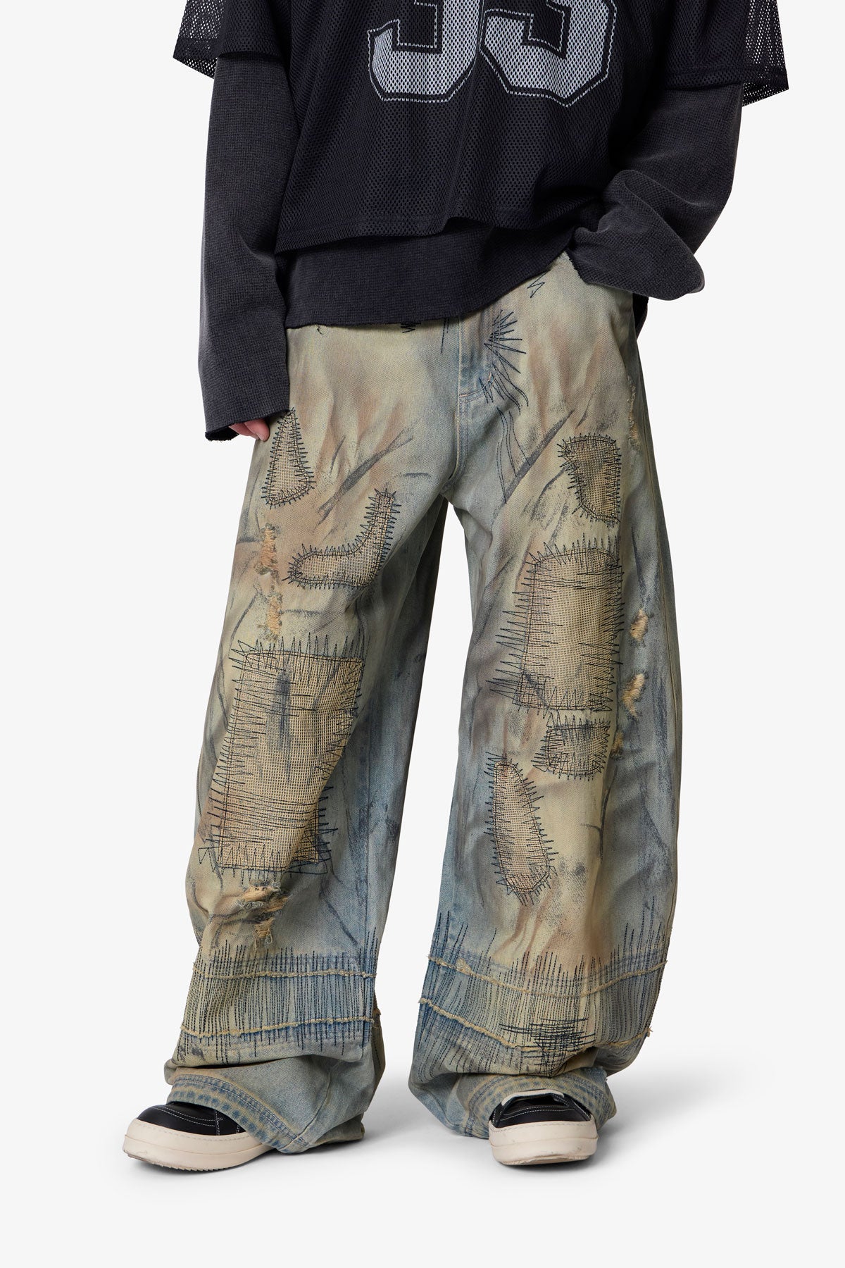 Stitched Barrel Denim - Vintage Blue - Image 7