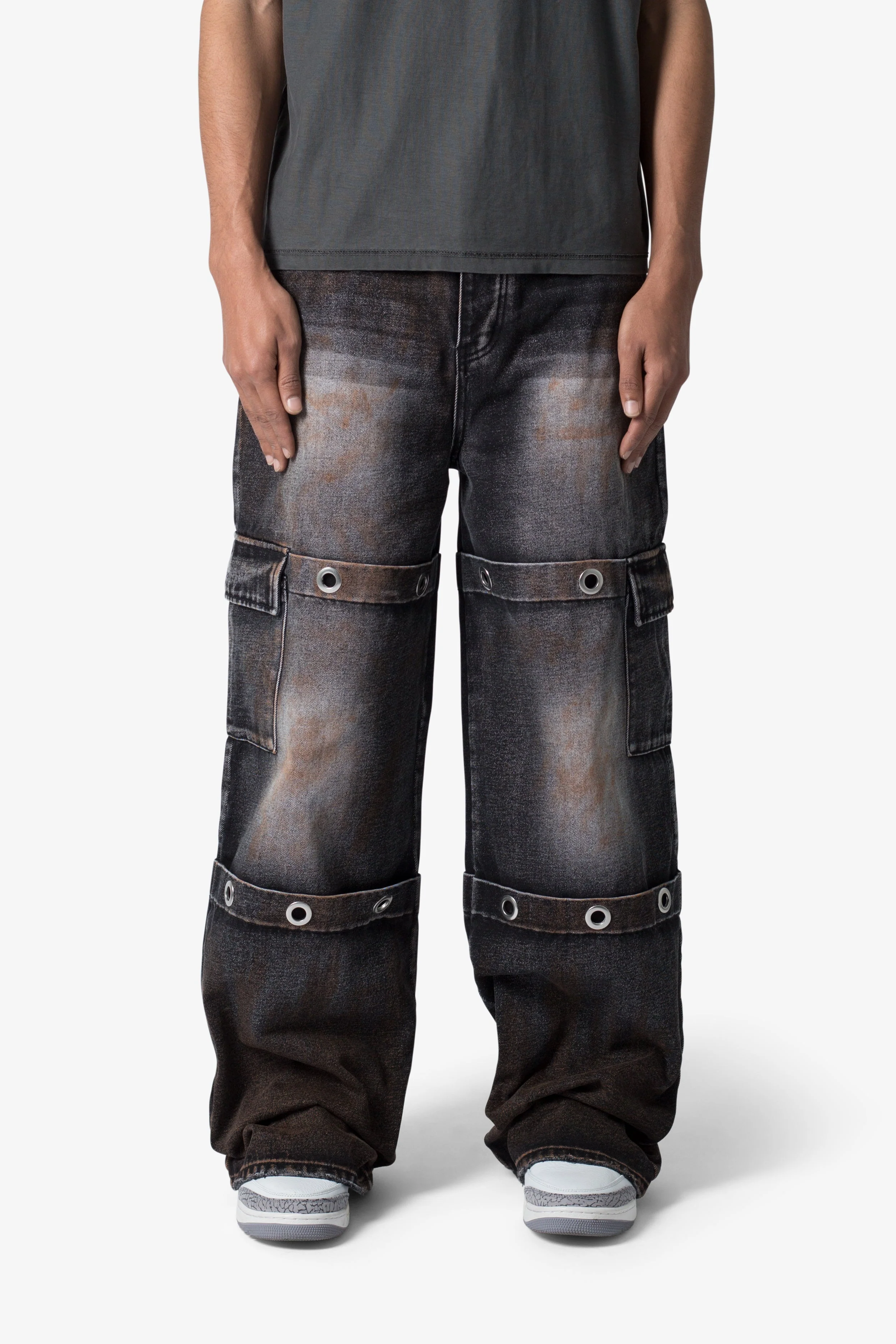 Void Baggy Ring Denim - Washed Black - Image 3