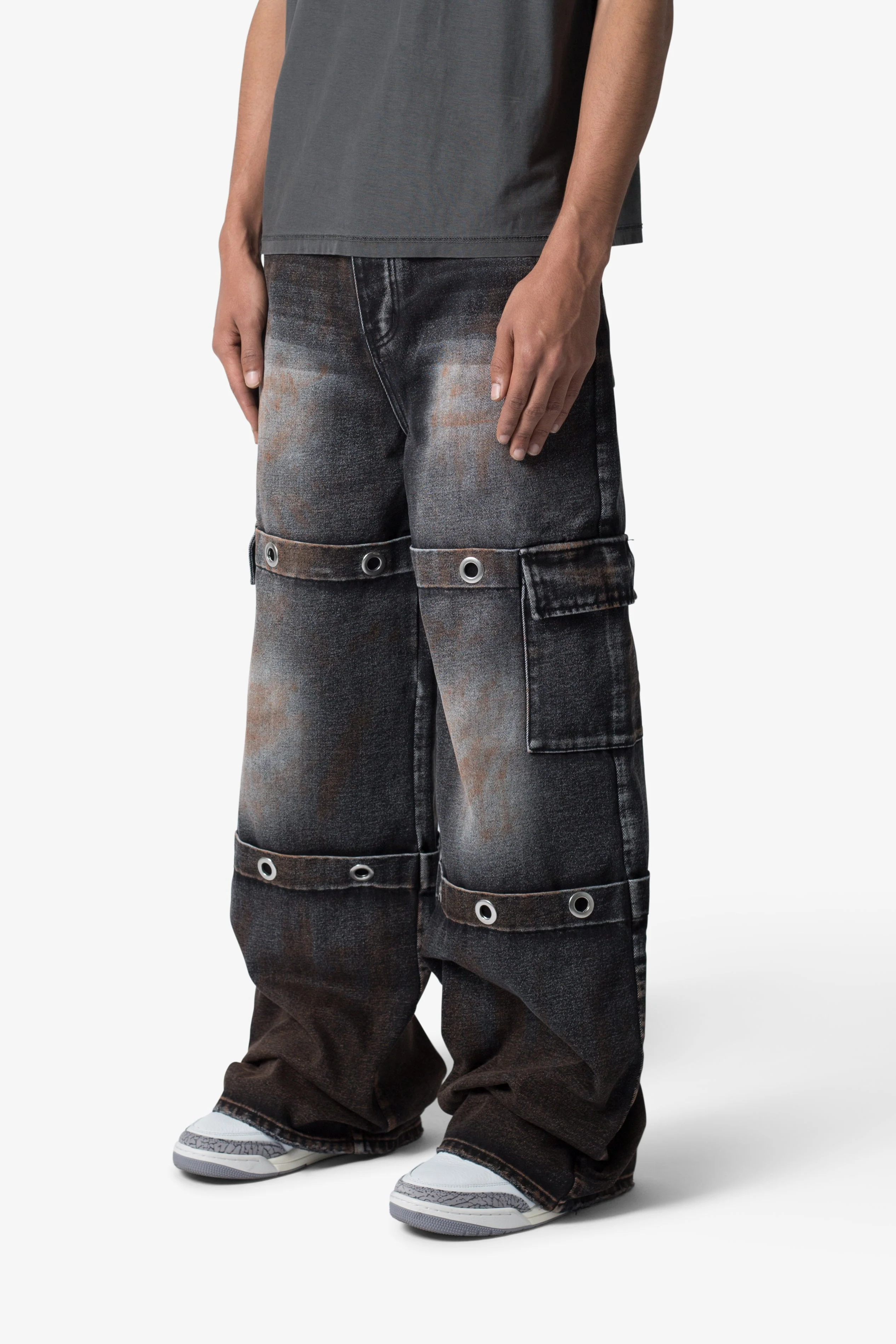 Void Baggy Ring Denim - Washed Black - Image 4