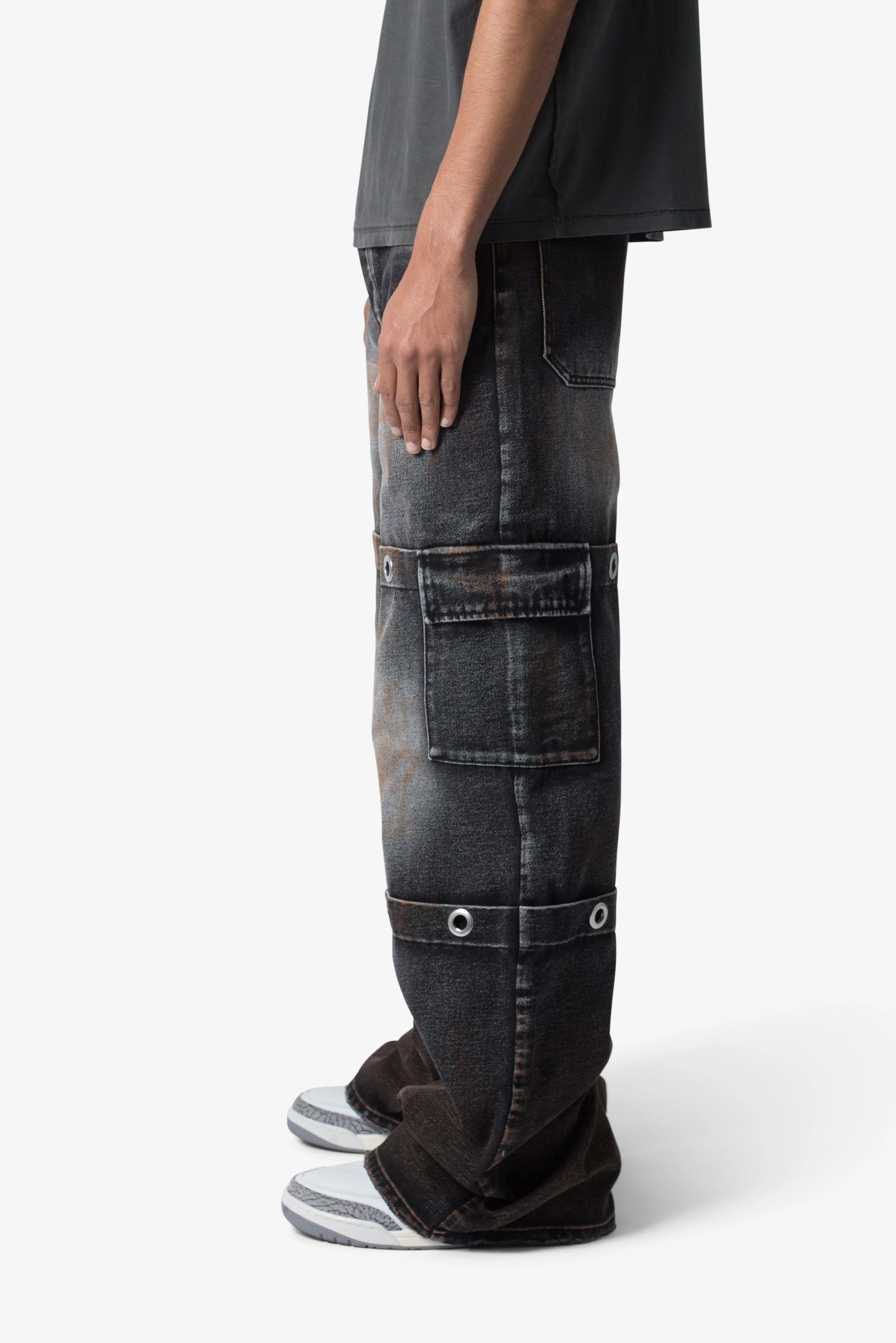 Void Baggy Ring Denim - Washed Black - Image 5