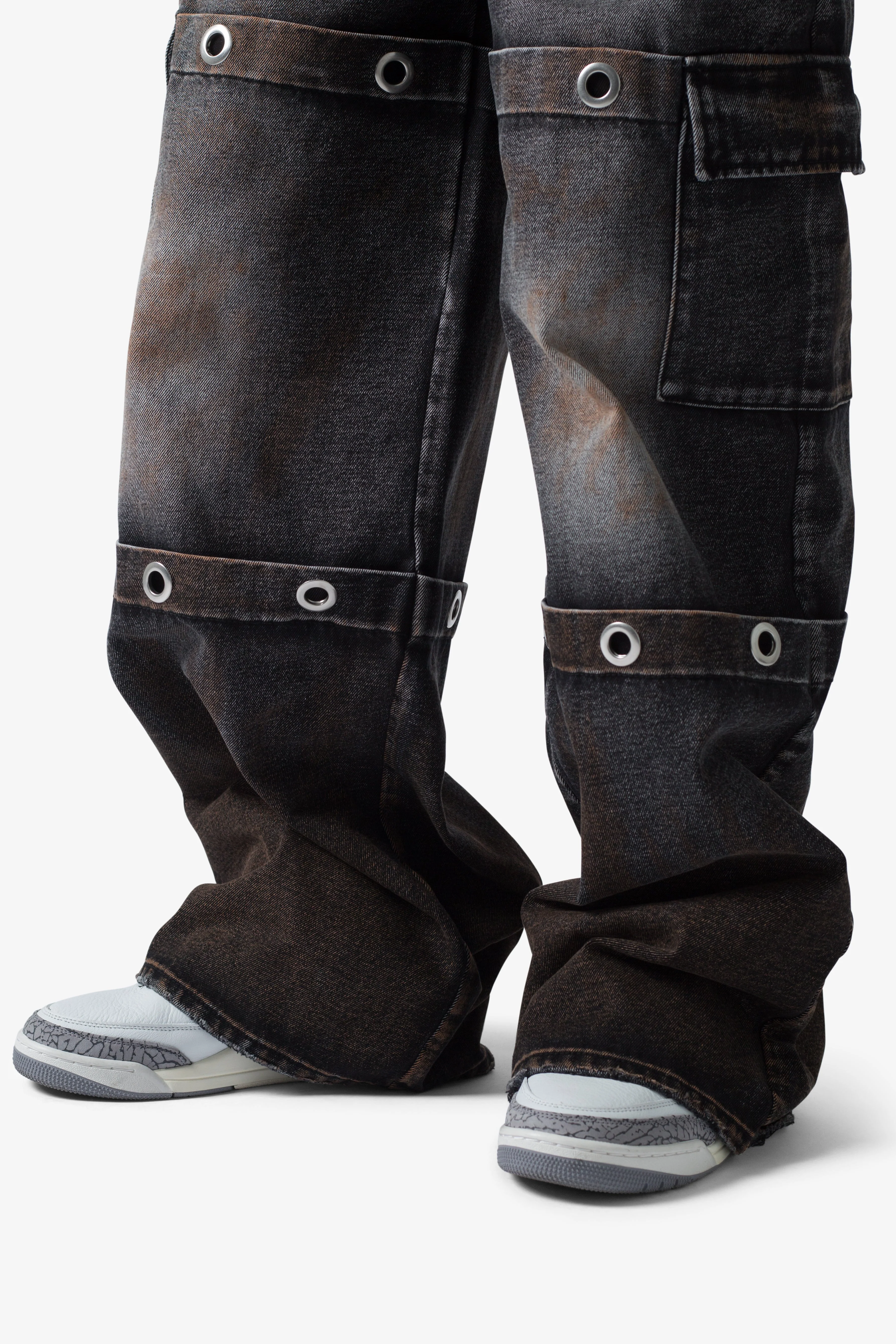 Void Baggy Ring Denim - Washed Black - Image 7