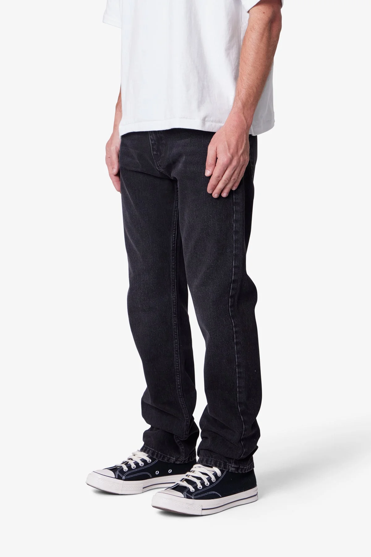 Straight Denim - Stone Wash Black - Image 3