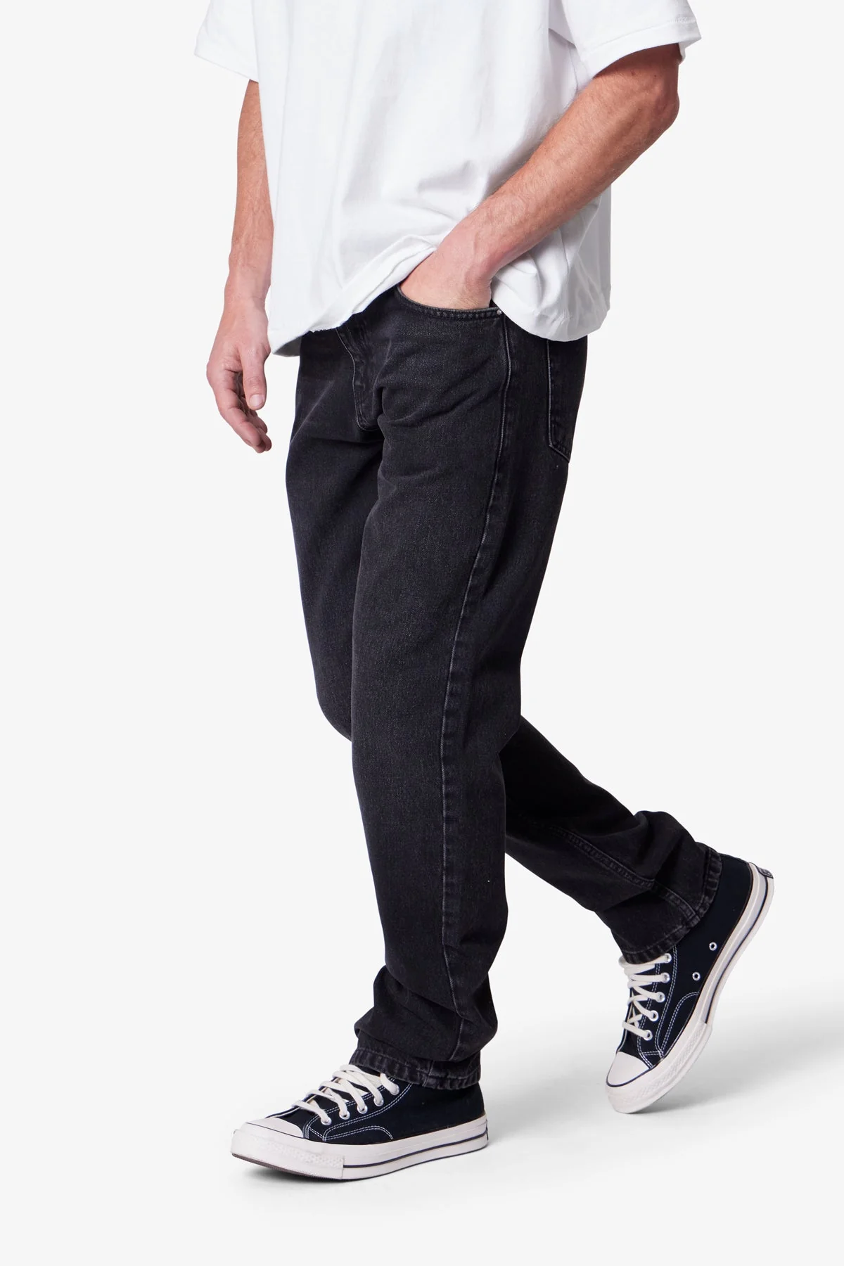 Straight Denim - Stone Wash Black - Image 6