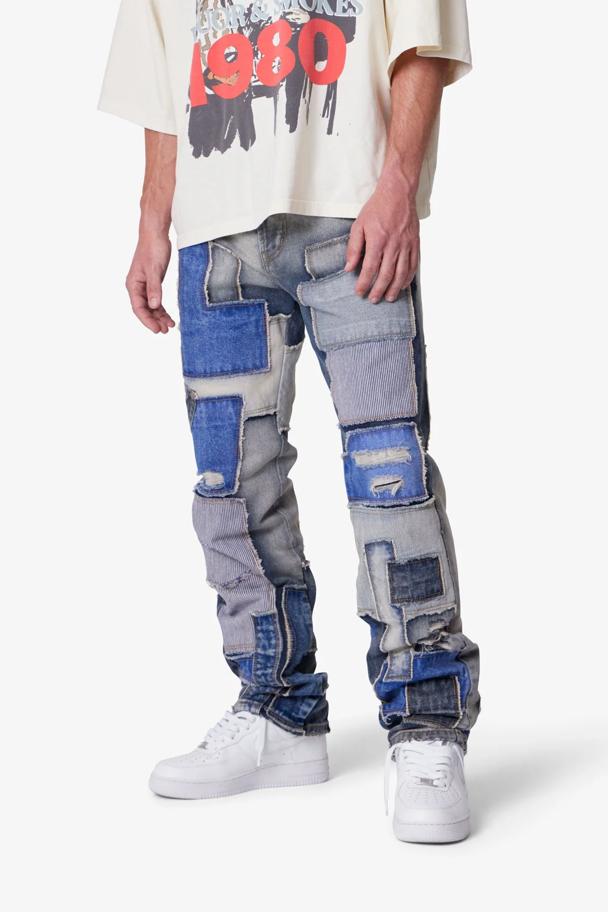 Straight Patchwork Denim - Multi - Image 6