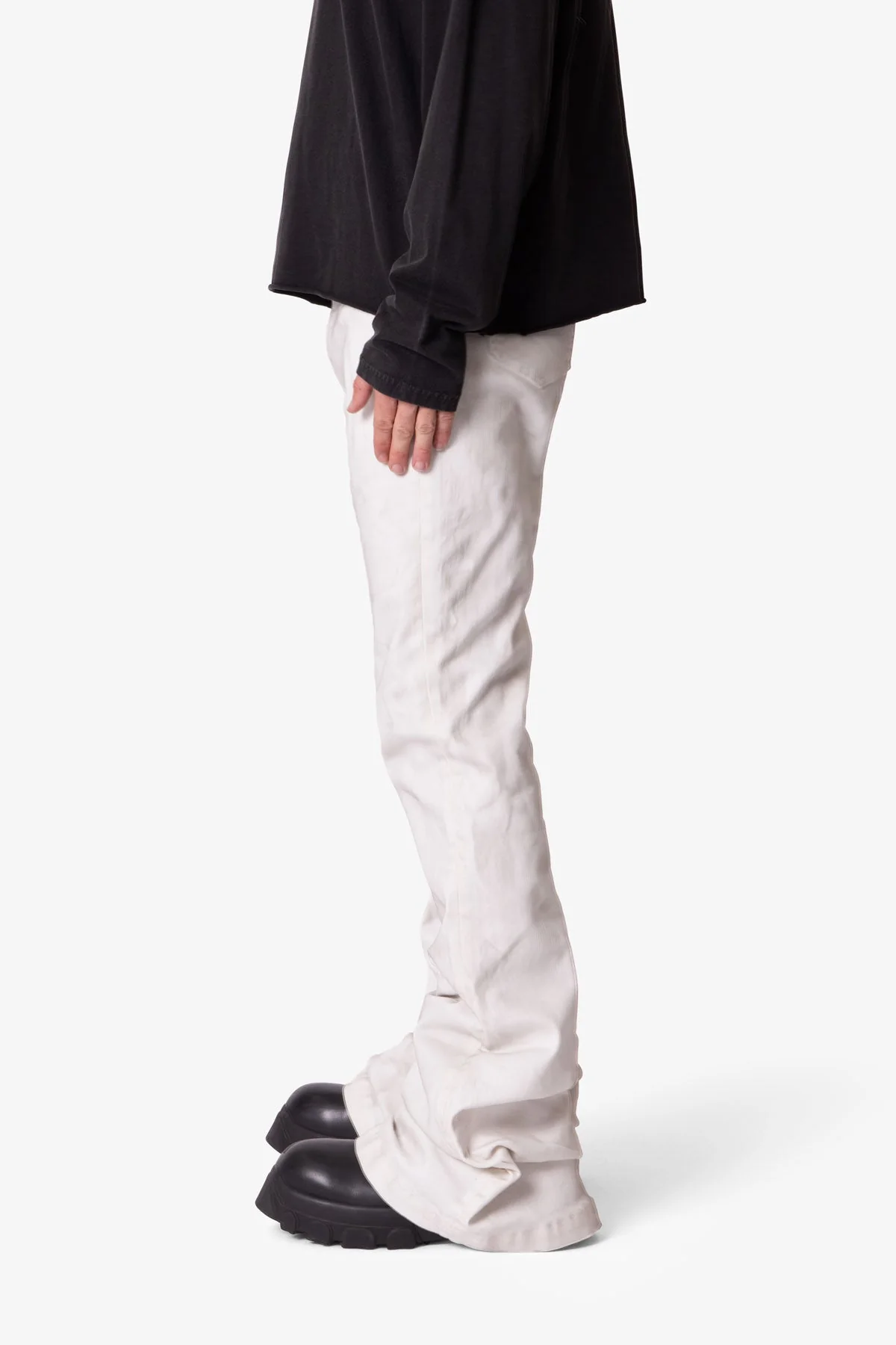 Super Stacked Denim - White - Image 4