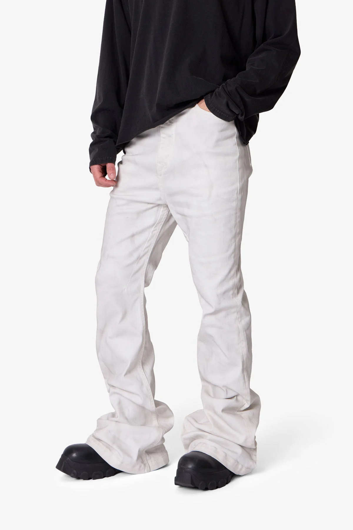 Super Stacked Denim - White - Image 7