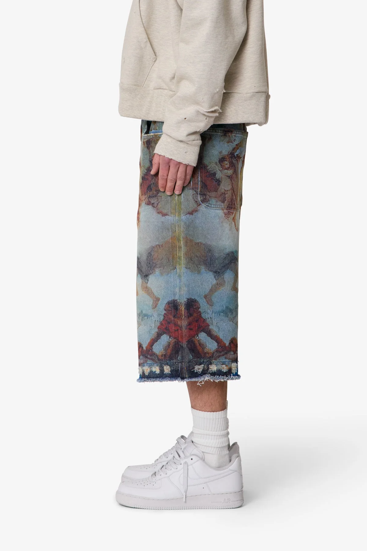 Ultra Baggy Angel Denim Shorts - Multi - Image 4