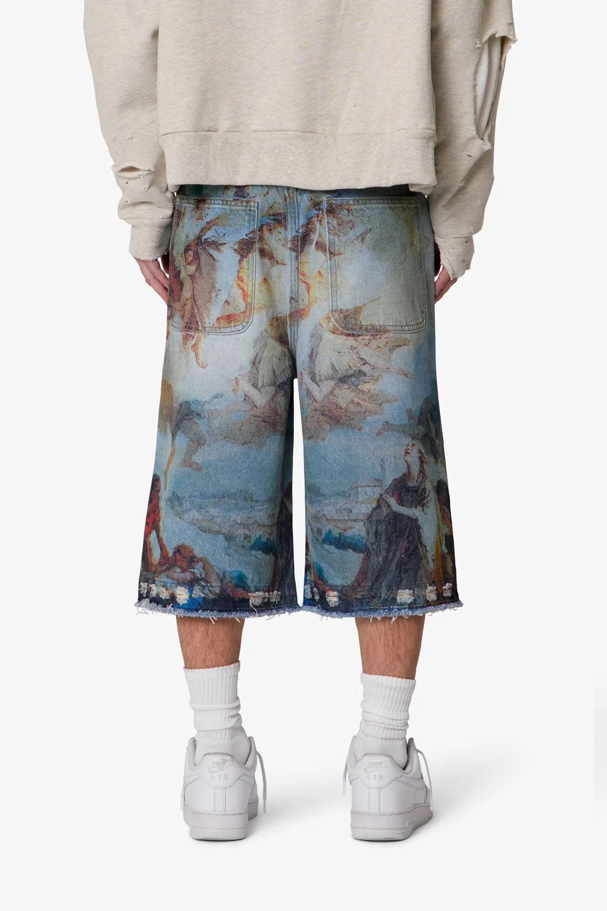 Ultra Baggy Angel Denim Shorts - Multi - Image 5