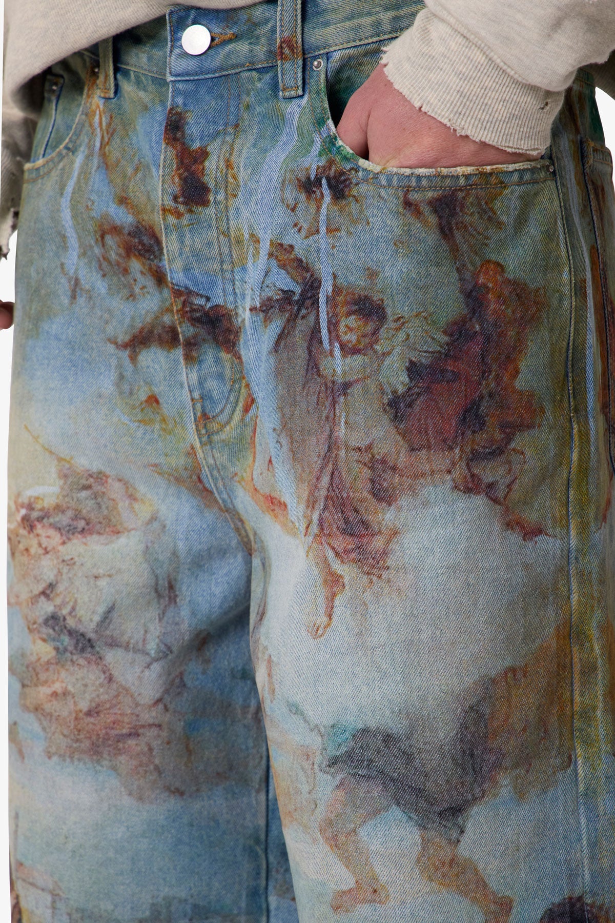 Ultra Baggy Angel Denim Shorts - Multi - Image 8