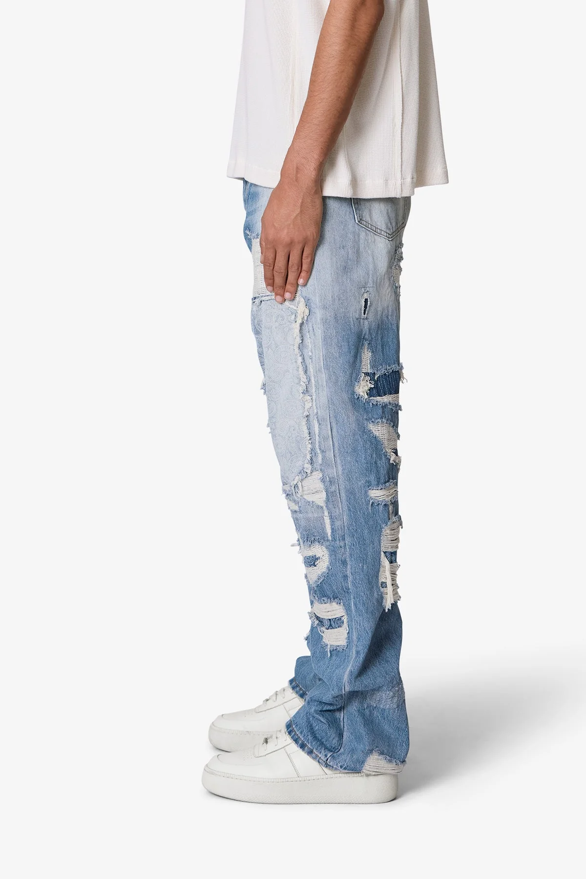 Ultra Baggy Better Repaired Denim - Light Blue - Image 4