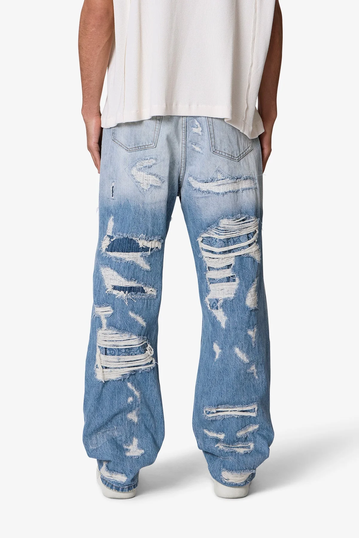 Ultra Baggy Better Repaired Denim - Light Blue - Image 5