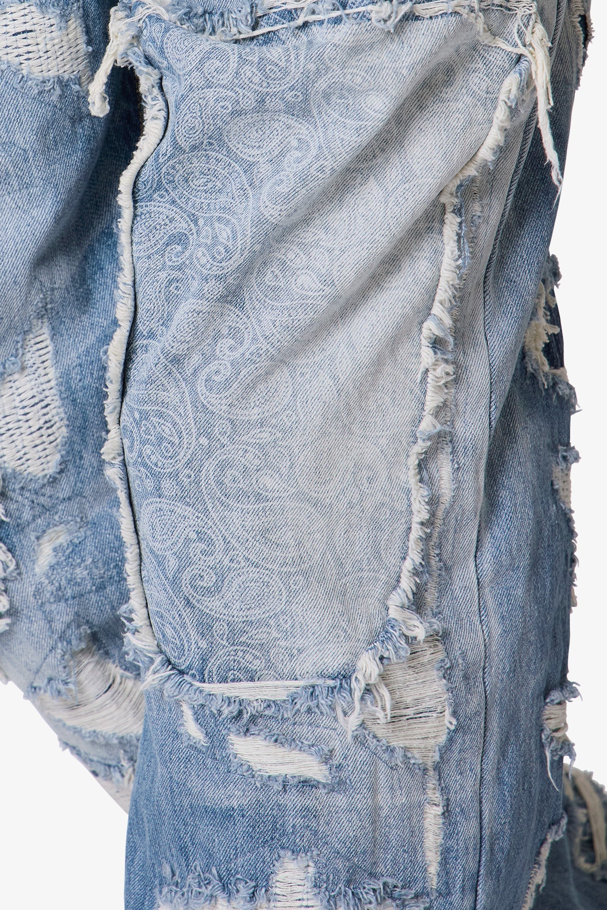 Ultra Baggy Better Repaired Denim - Light Blue - Image 7