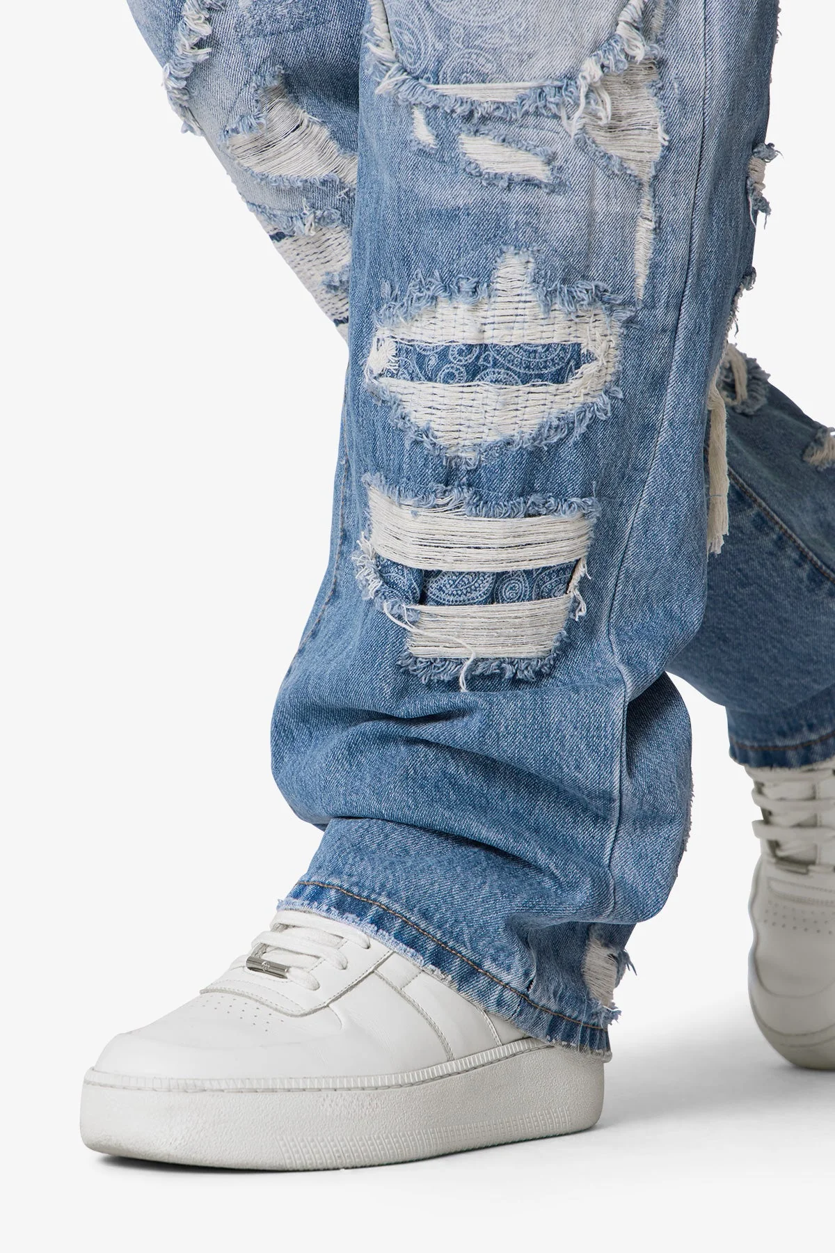 Ultra Baggy Better Repaired Denim - Light Blue - Image 8
