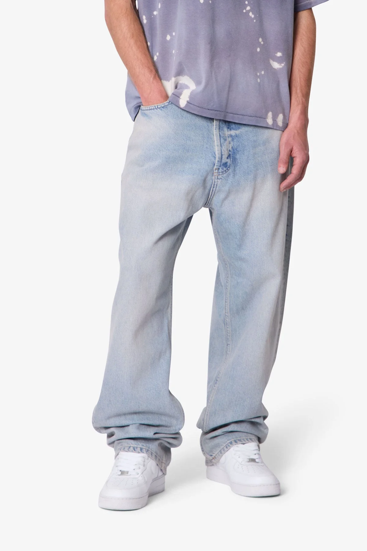 Ultra Baggy Denim - Light Sand Washed Blue - Image 6