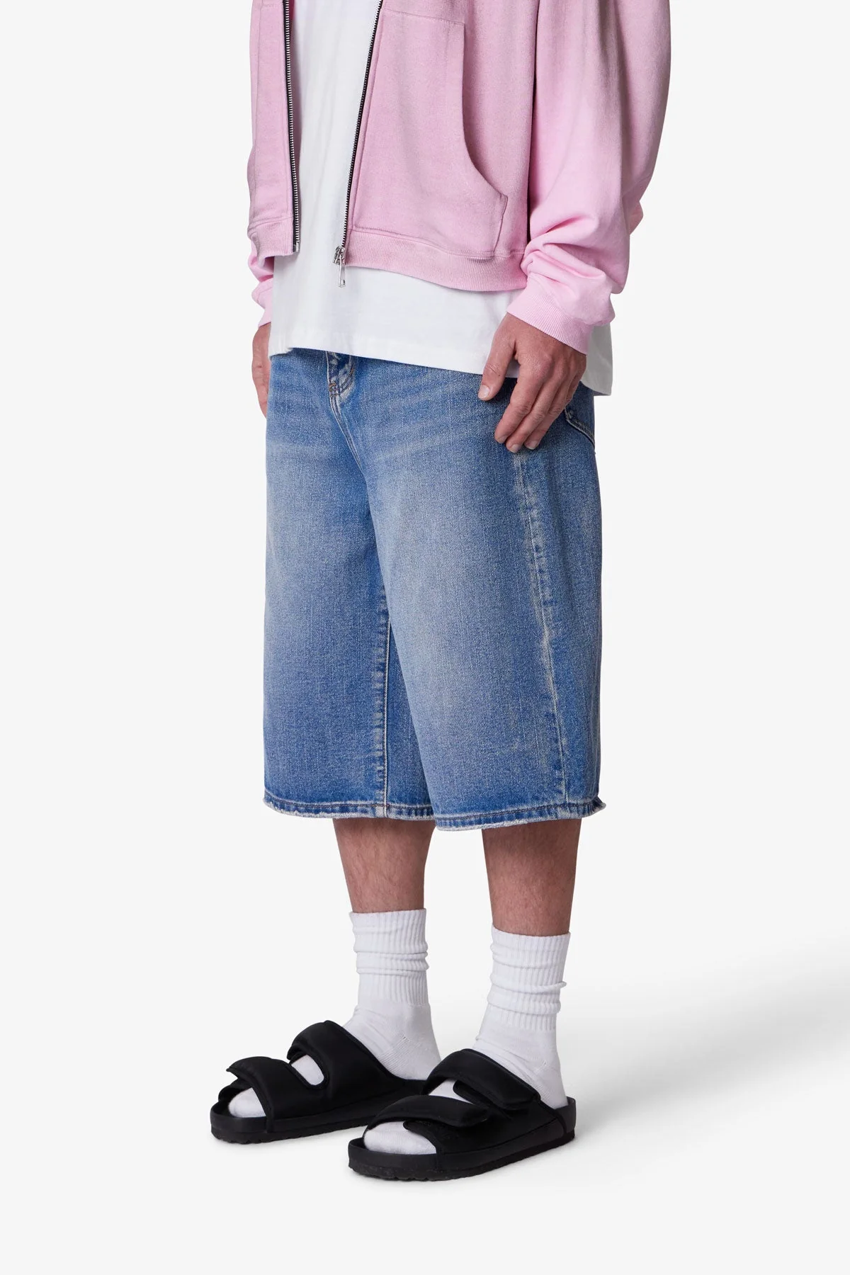 Ultra Baggy Denim Shorts - Medium Blue - Image 3