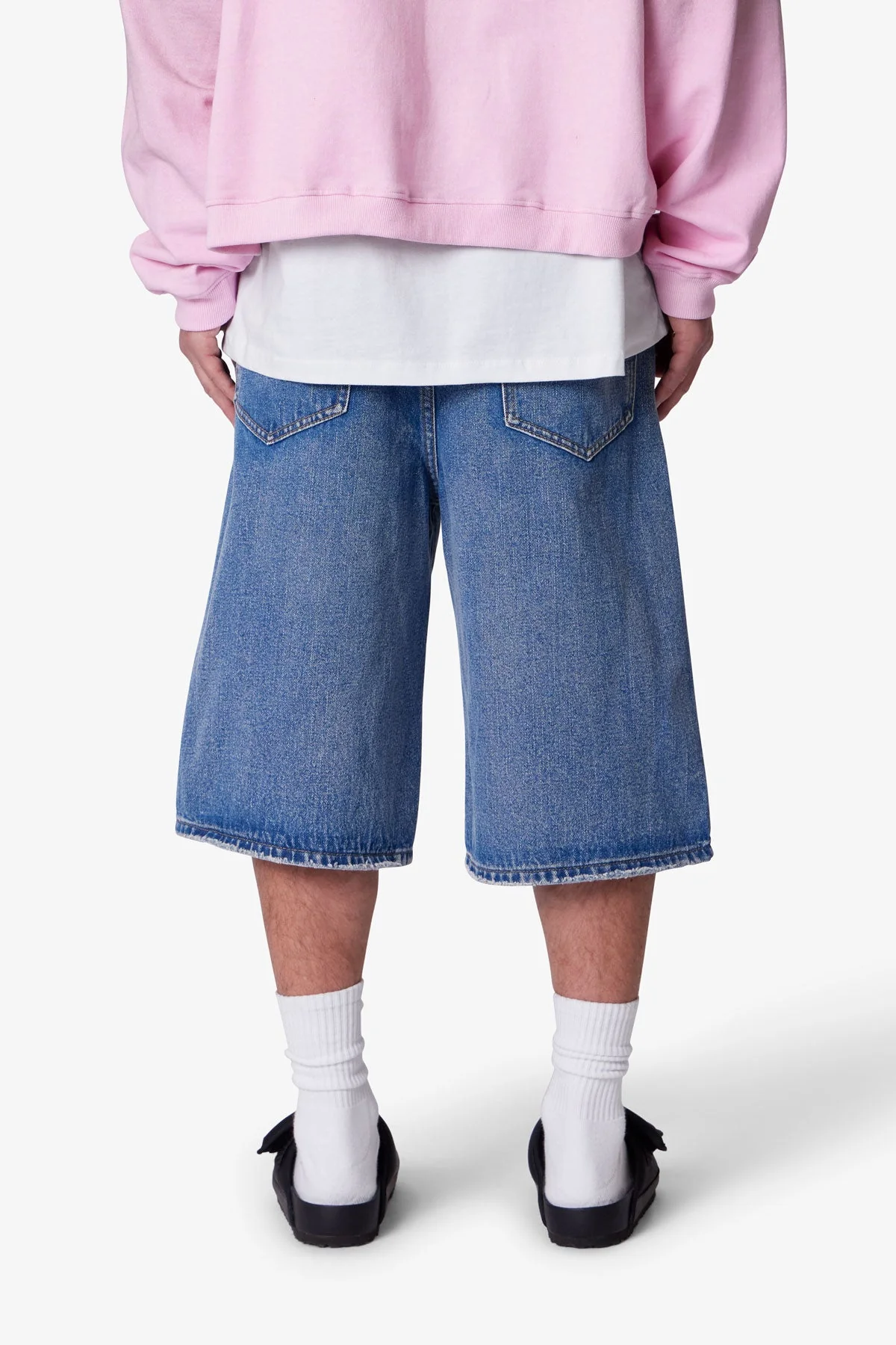 Ultra Baggy Denim Shorts - Medium Blue - Image 5