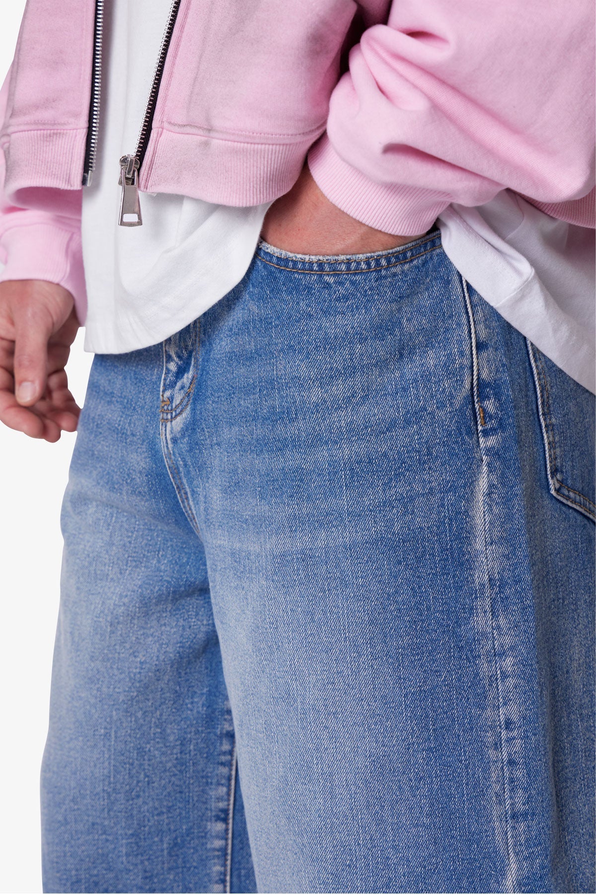 Ultra Baggy Denim Shorts - Medium Blue - Image 8