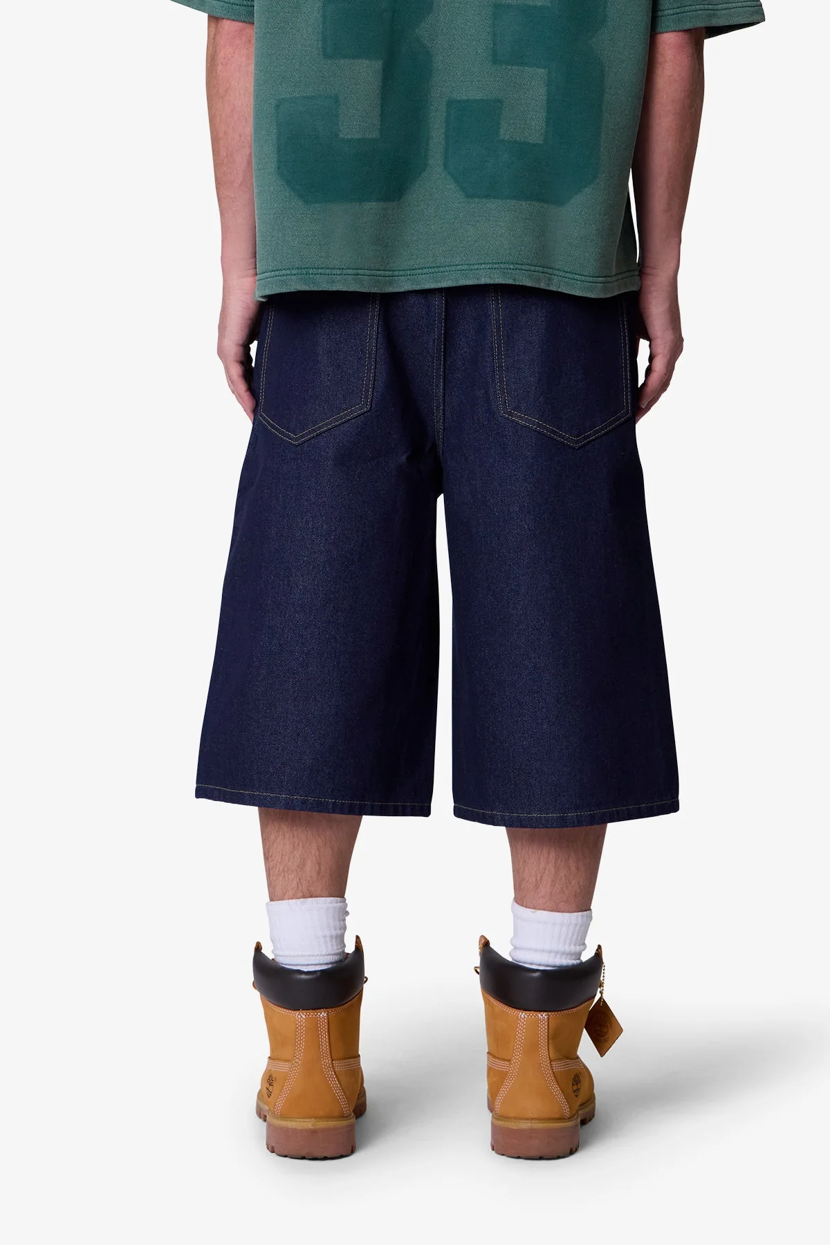 Raw Ultra Baggy Denim Shorts - Rinsed Indigo - Image 5