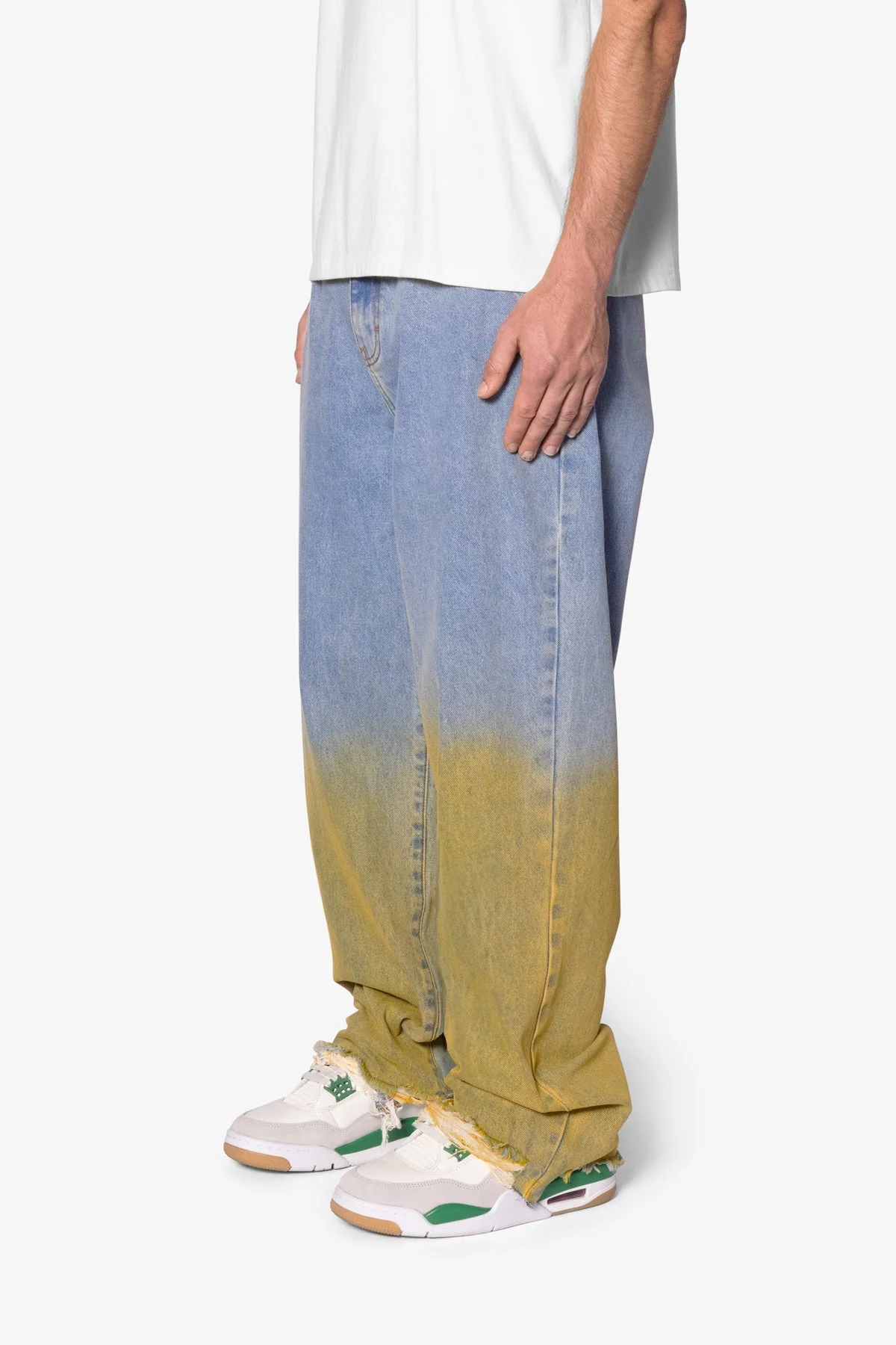 Ultra Baggy Dual Gradient Washed Denim - Blue - Image 3