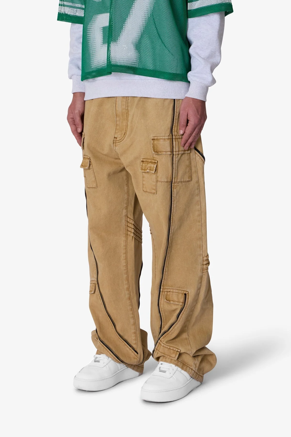 Ultra Baggy Grid Lock Denim - Brown - Image 3