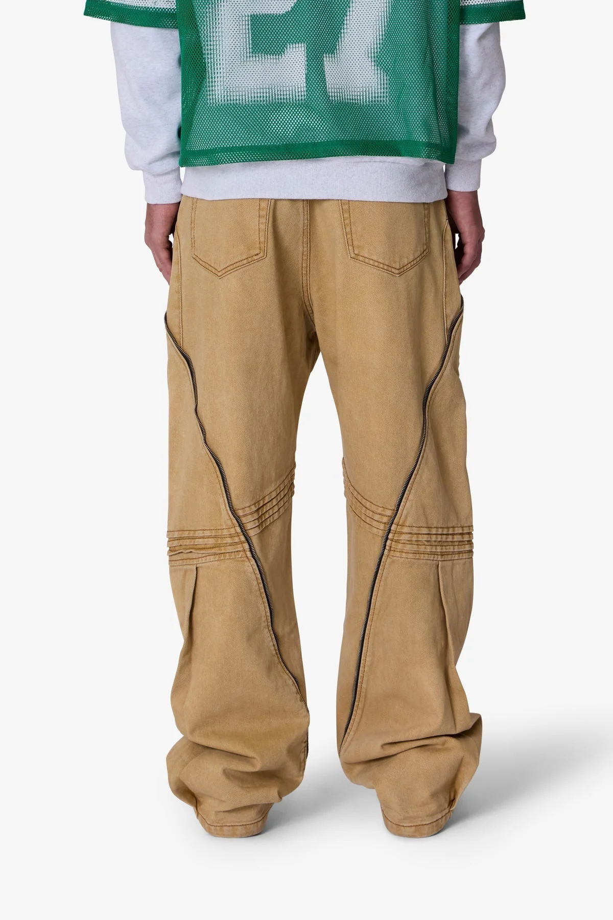 Ultra Baggy Grid Lock Denim - Brown - Image 5