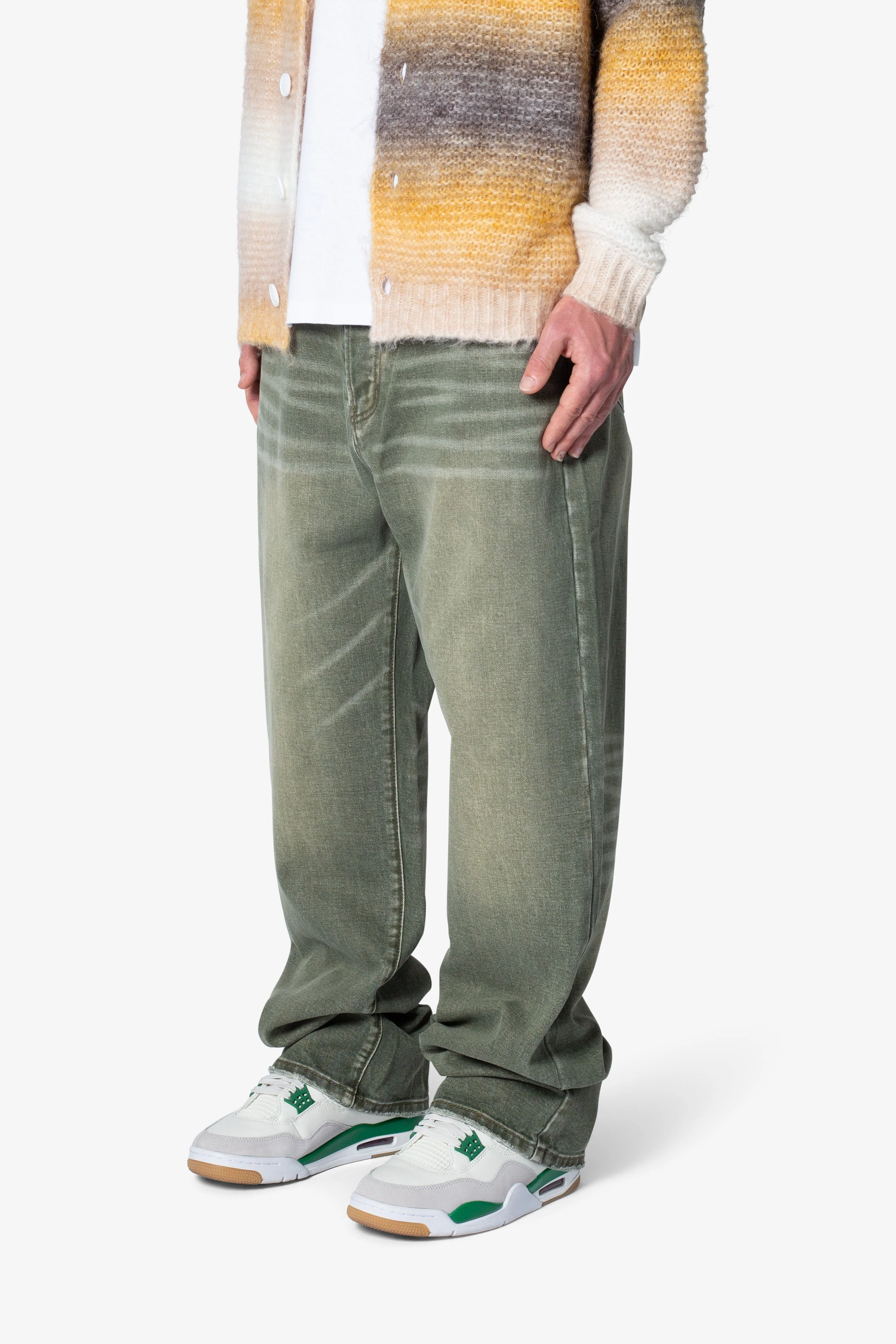 Ultra Baggy Ground Moss Denim - Moss - Image 3