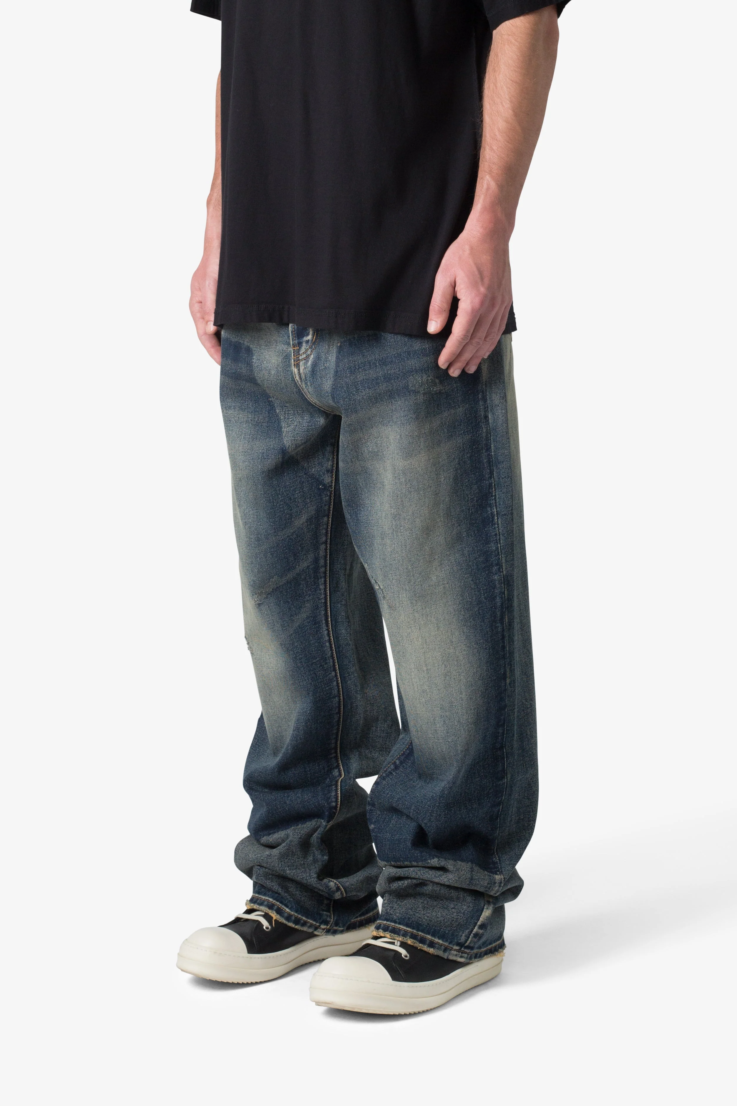 Ultra Baggy Shadow Patch Denim - Washed Light Blue - Image 4