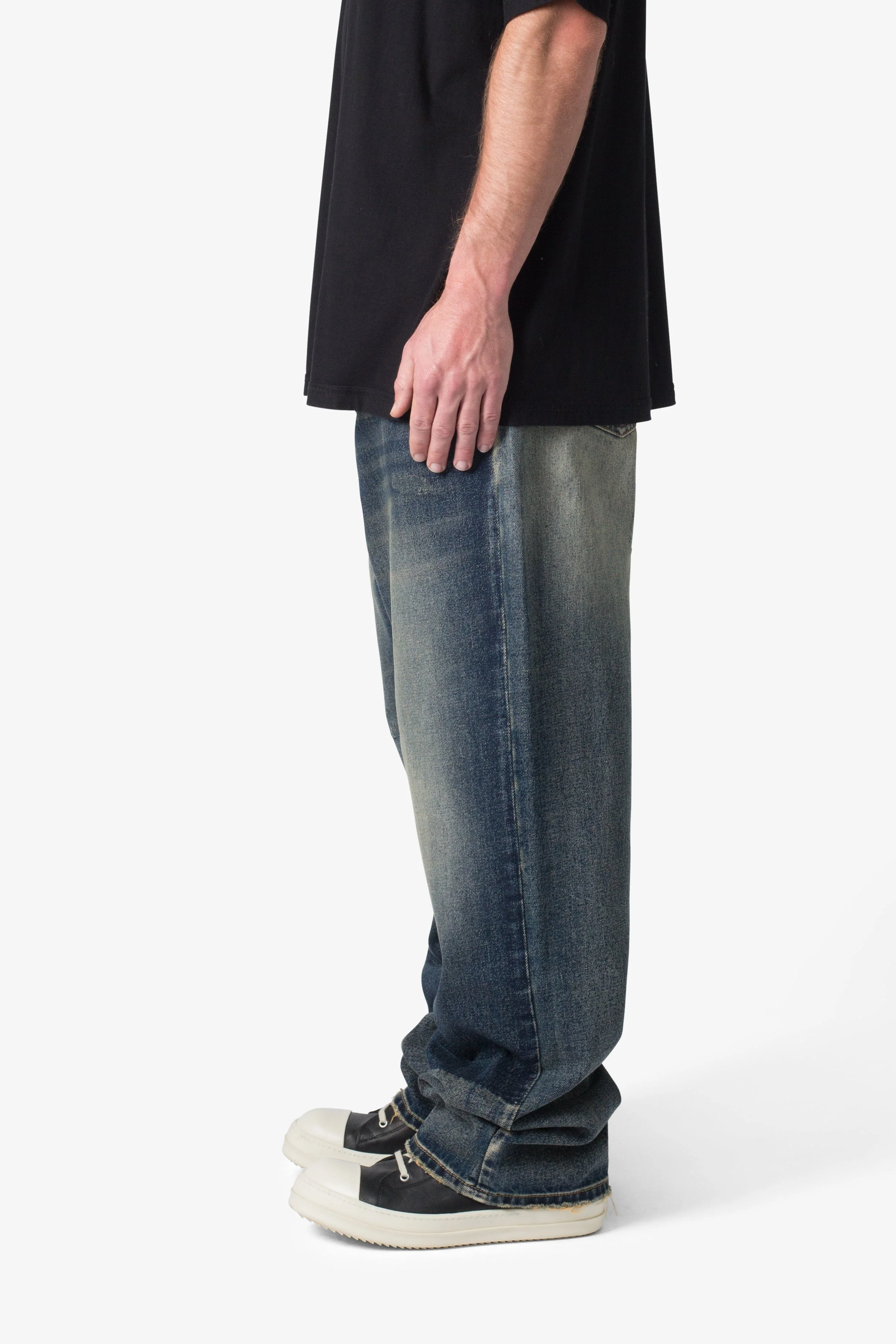 Ultra Baggy Shadow Patch Denim - Washed Light Blue - Image 5