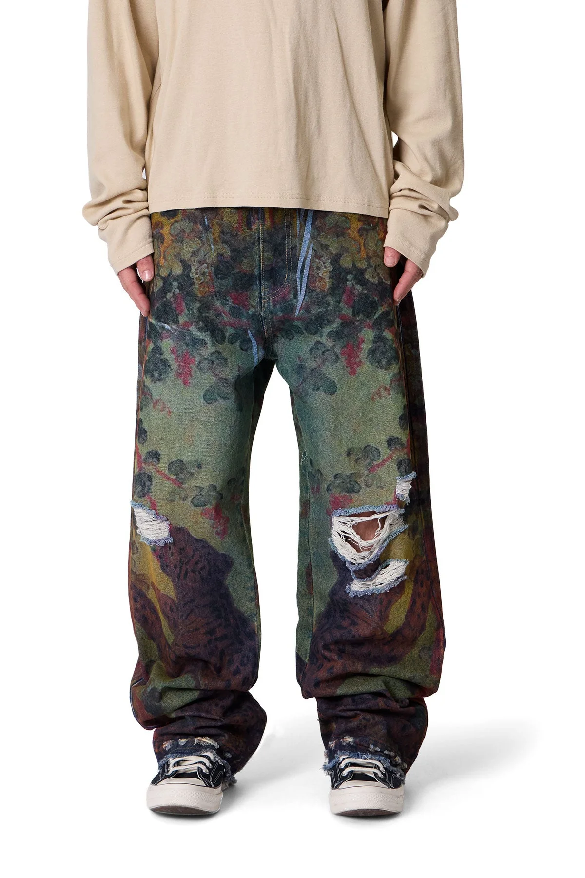Ultra Baggy Leopard Denim - Multi - Image 2