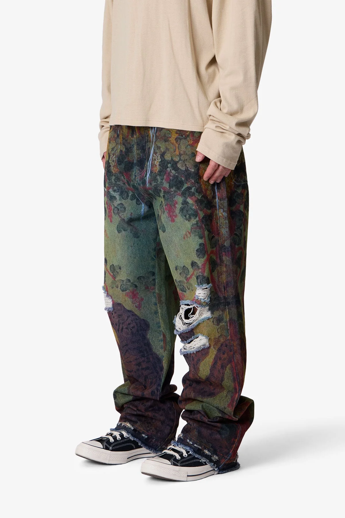 Ultra Baggy Leopard Denim - Multi - Image 3