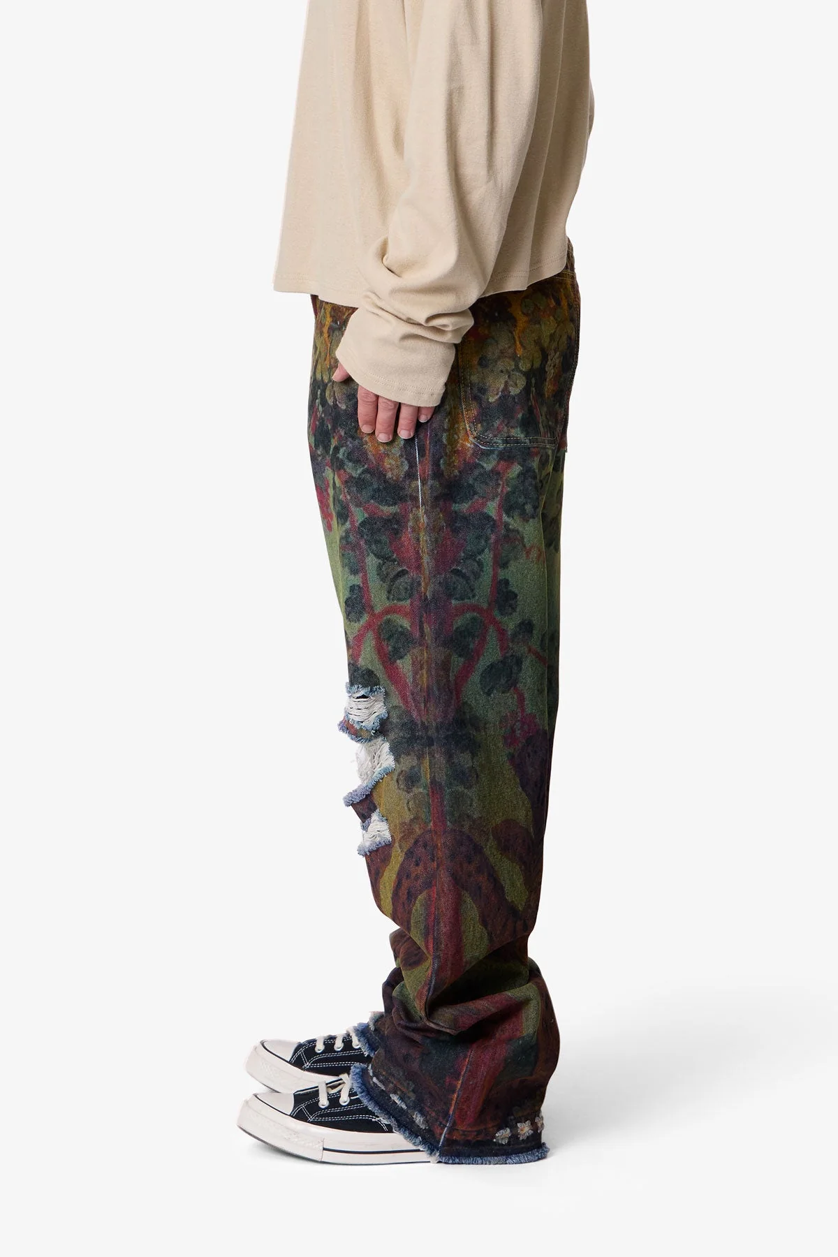 Ultra Baggy Leopard Denim - Multi - Image 4