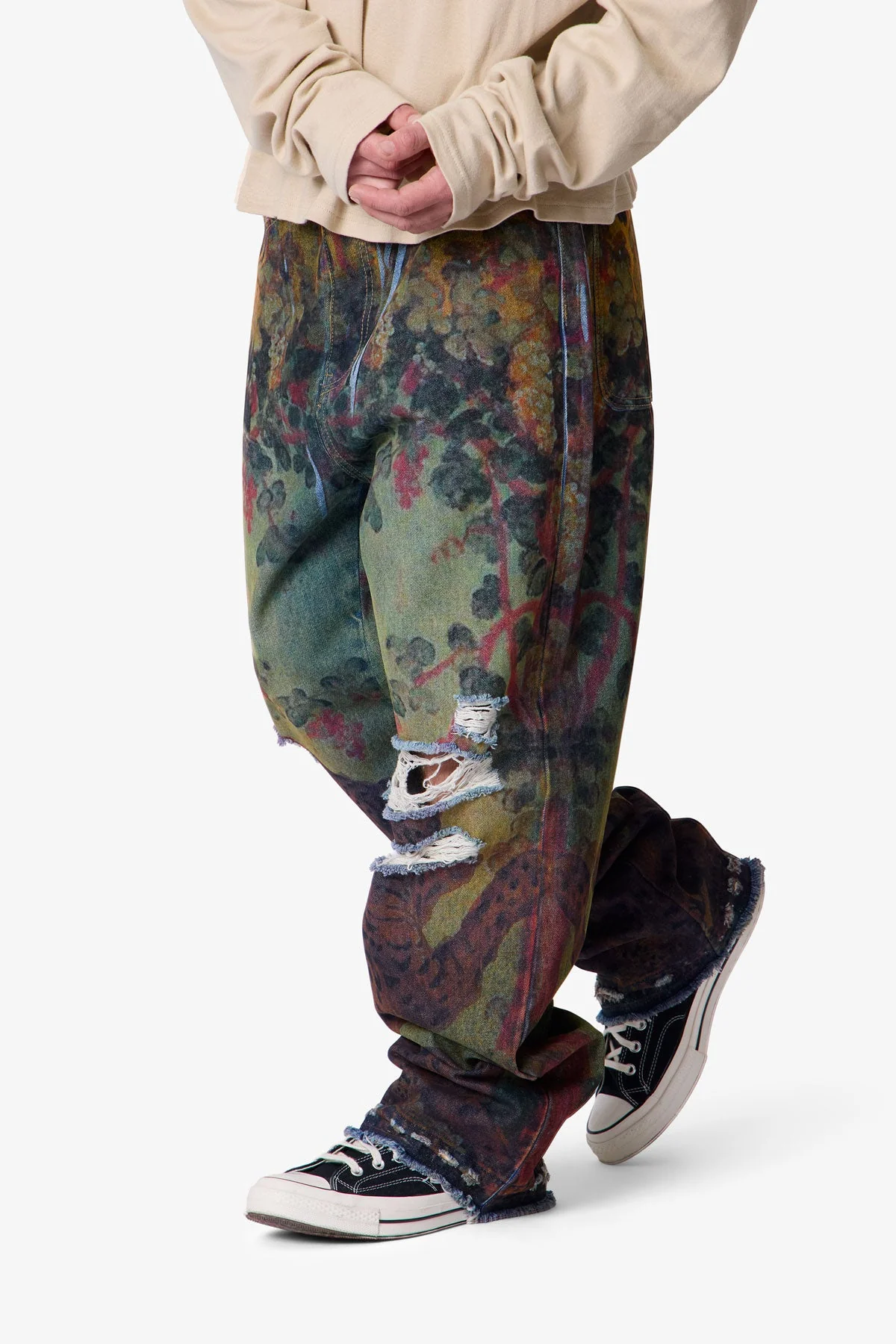 Ultra Baggy Leopard Denim - Multi - Image 6
