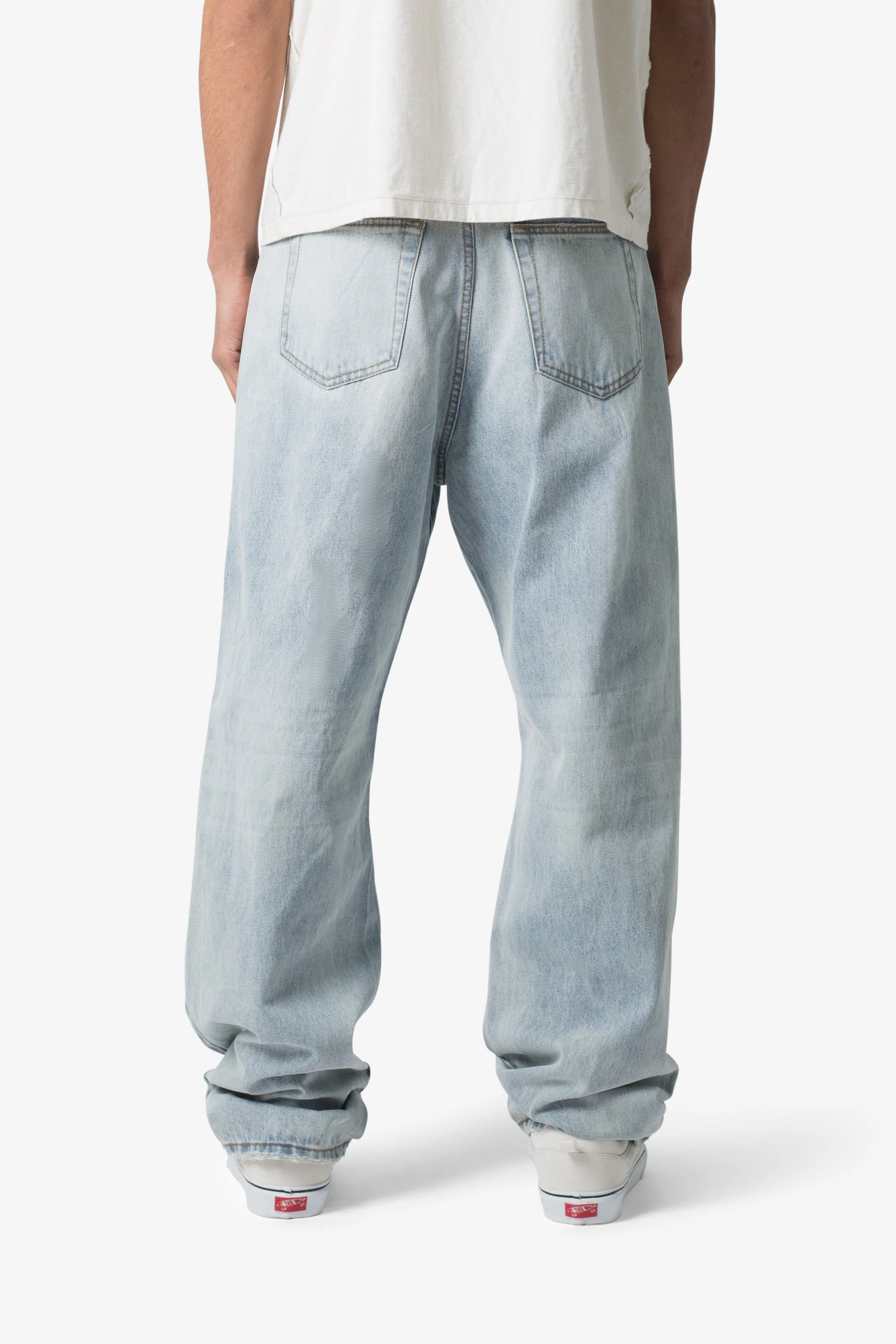 Ultra Baggy Chainstitch Denim - Light Blue - Image 7