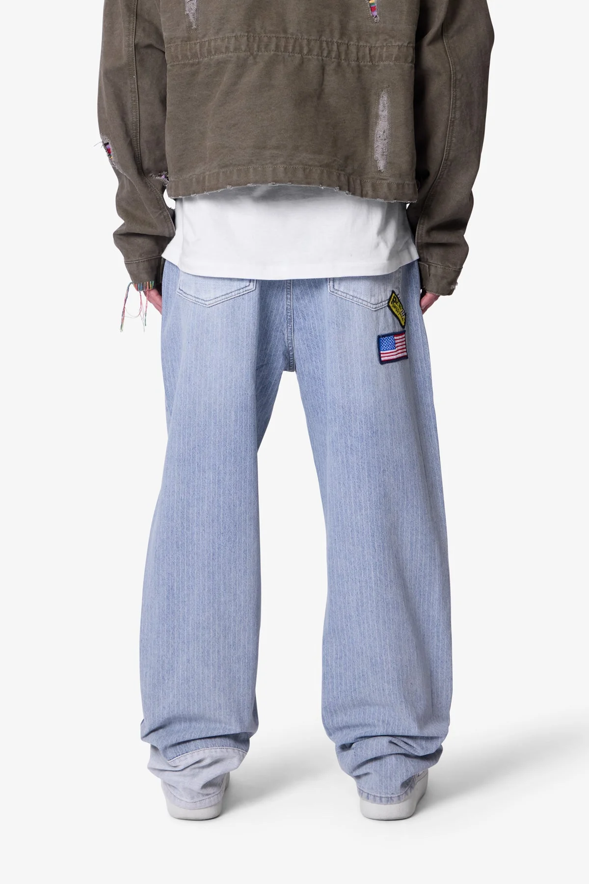 Ultra Baggy Patched Up Denim - Light Blue - Image 5
