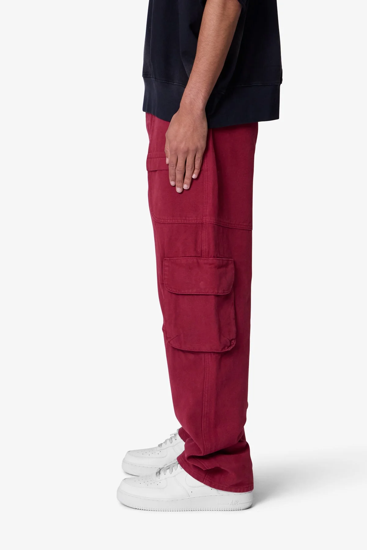 Ultra Baggy Pocketeer Denim - Burgundy - Image 4