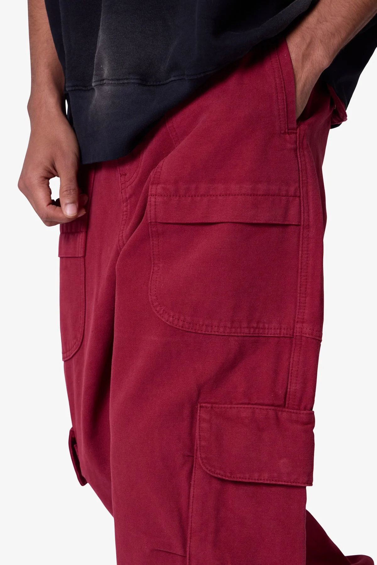 Ultra Baggy Pocketeer Denim - Burgundy - Image 7