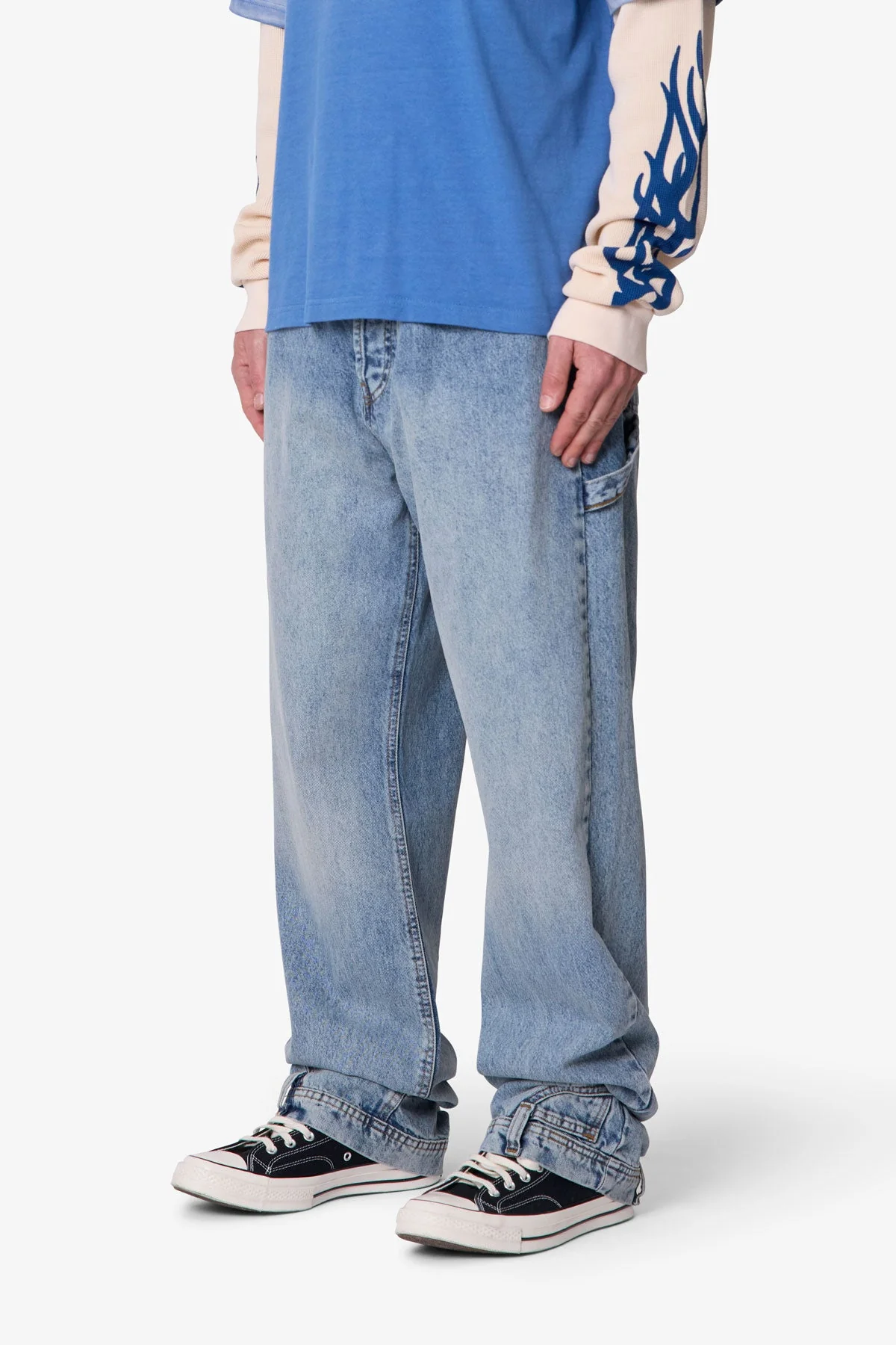 Ultra Baggy Reconstructed Denim - Washed Blue - Image 3