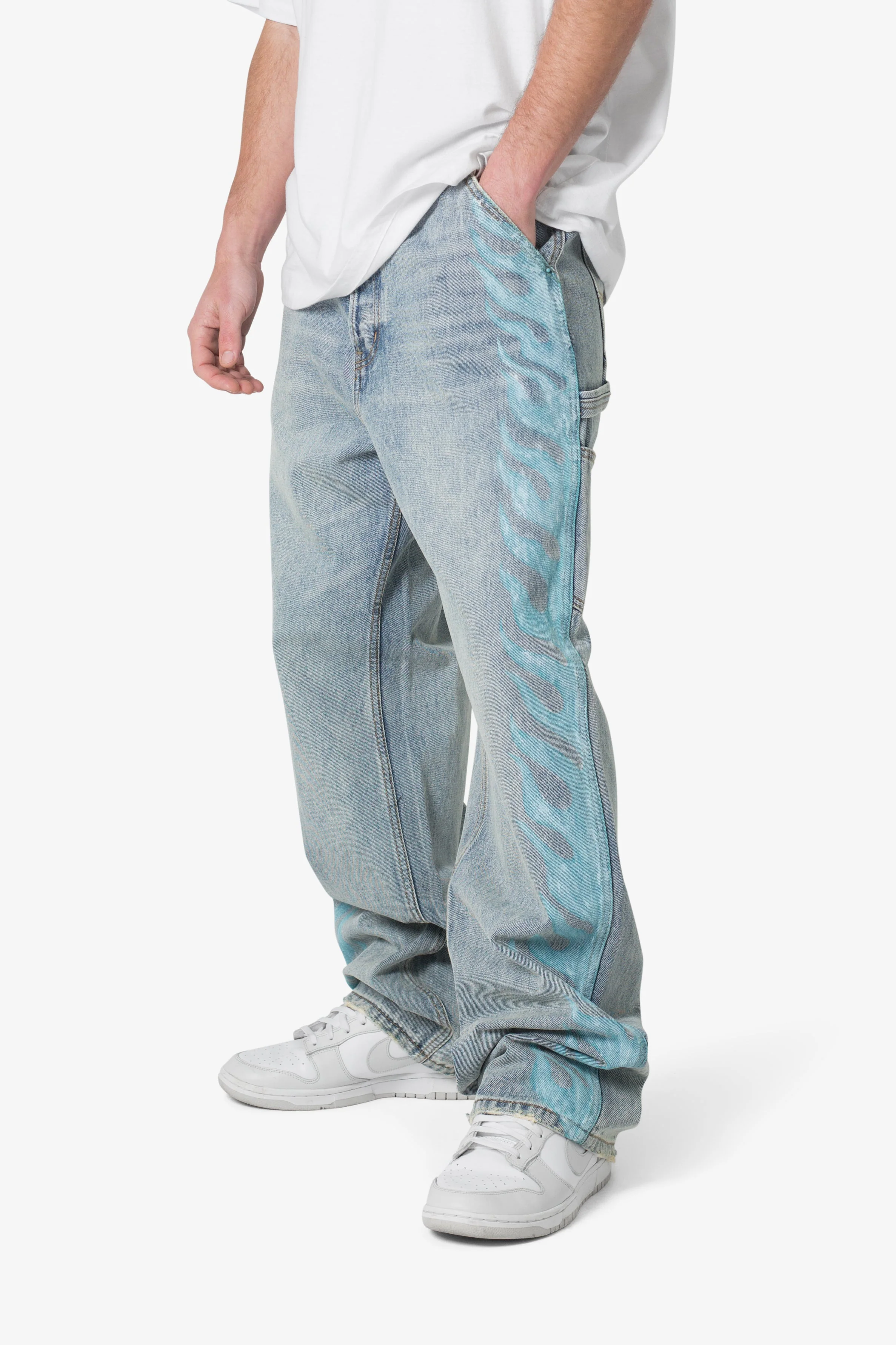 Ultra Baggy Flame Denim - Blue - Image 2